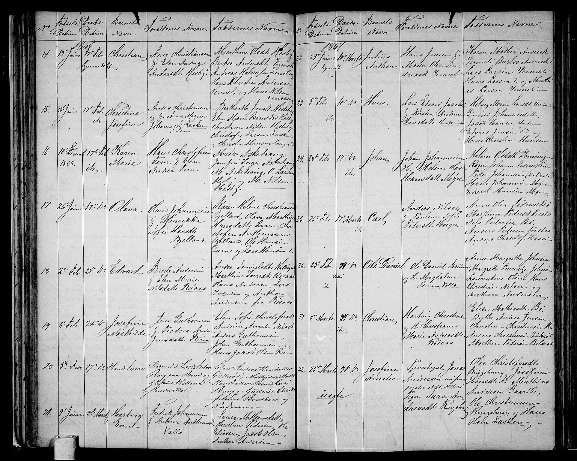 Sem kirkebøker, AV/SAKO-A-5/G/Ga/L0004: Parish register (copy) no. I 4, 1855-1877