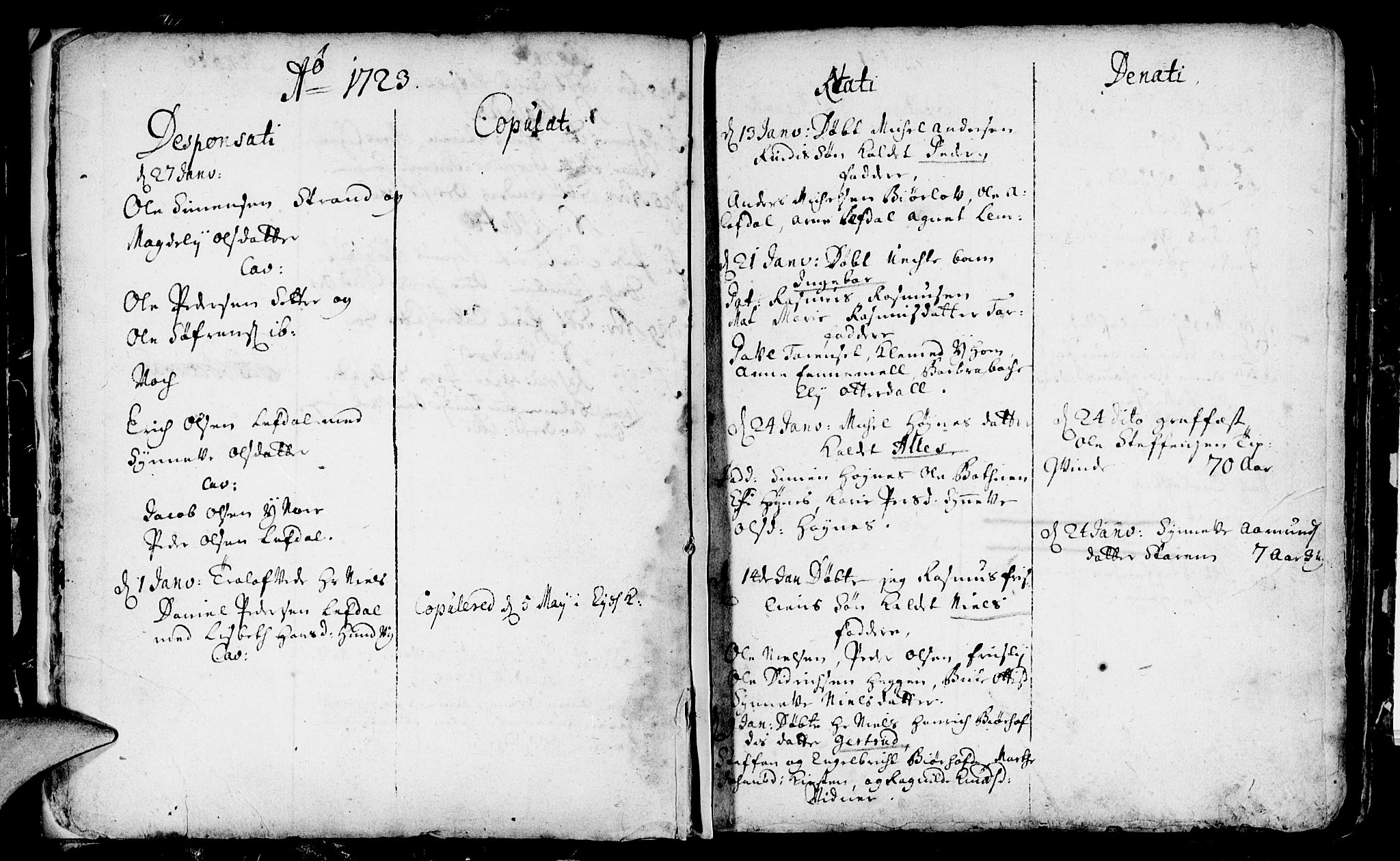 Eid sokneprestembete, AV/SAB-A-82301/H/Haa/Haaa/L0001: Parish register (official) no. A 1, 1722-1740, p. 9