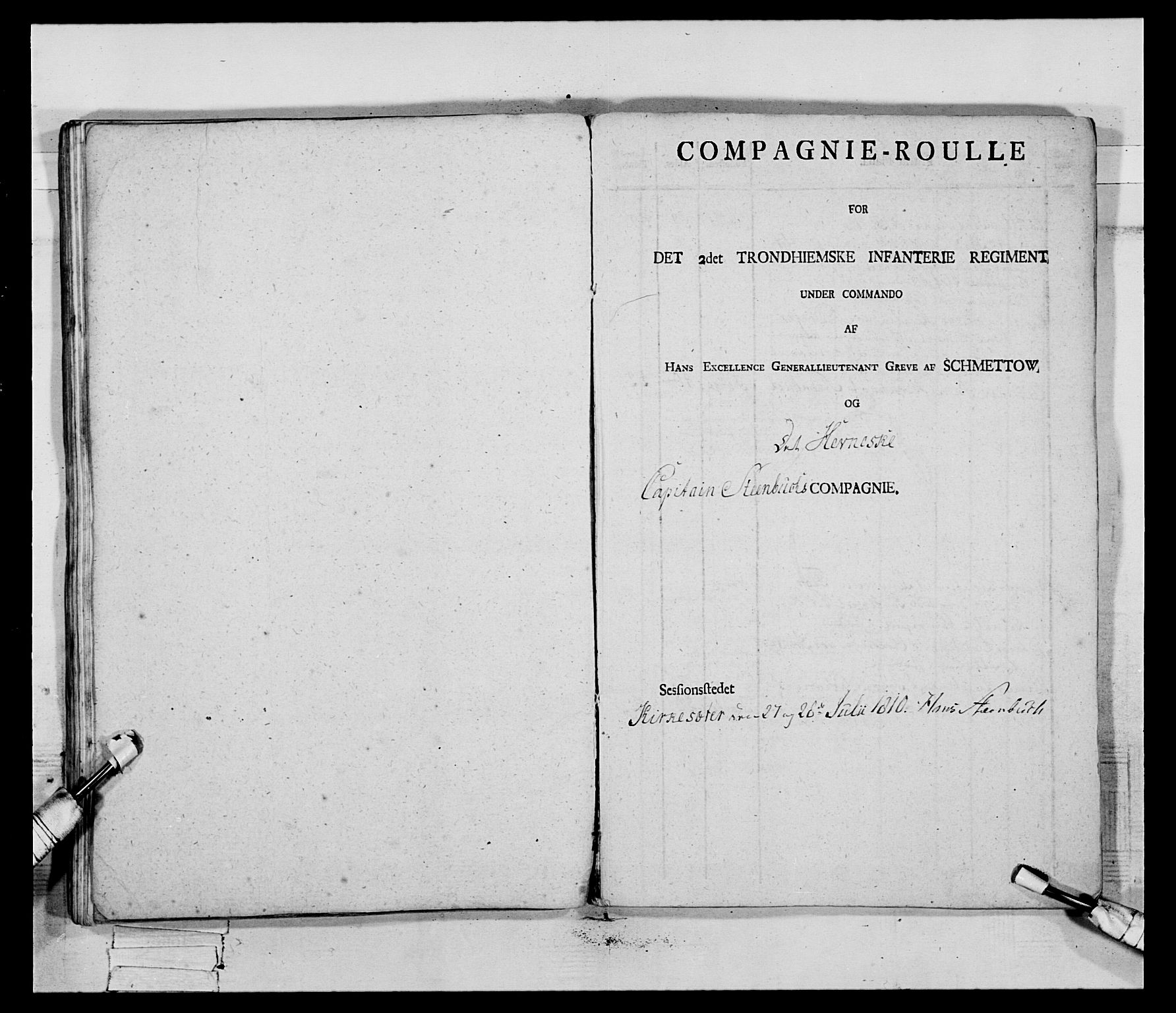 Generalitets- og kommissariatskollegiet, Det kongelige norske kommissariatskollegium, AV/RA-EA-5420/E/Eh/L0083b: 2. Trondheimske nasjonale infanteriregiment, 1810, p. 148