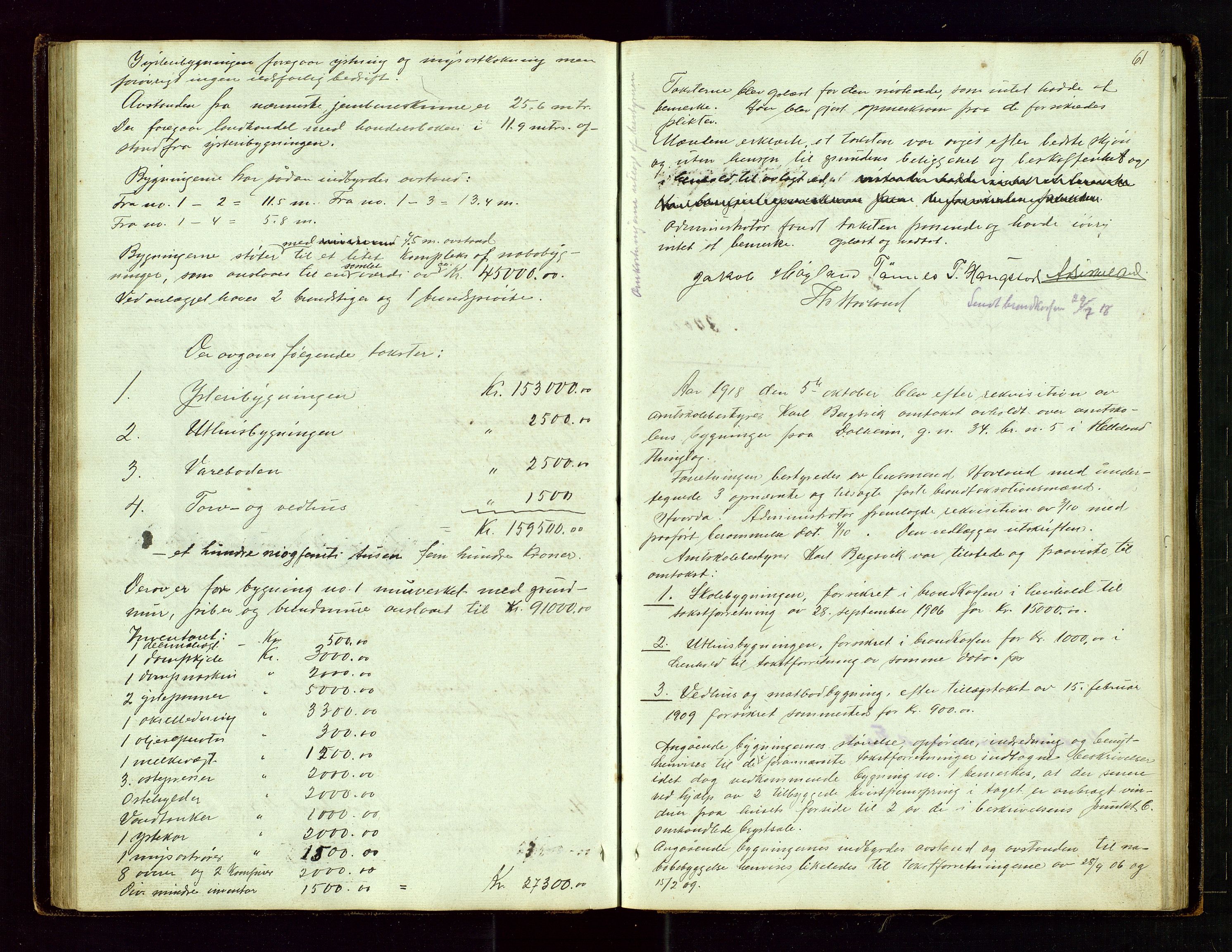 Helleland lensmannskontor, AV/SAST-A-100209/Goa/L0001: "Brandtaxations-Protocol for Hetlands Thinglag", 1847-1920, p. 60b-61a