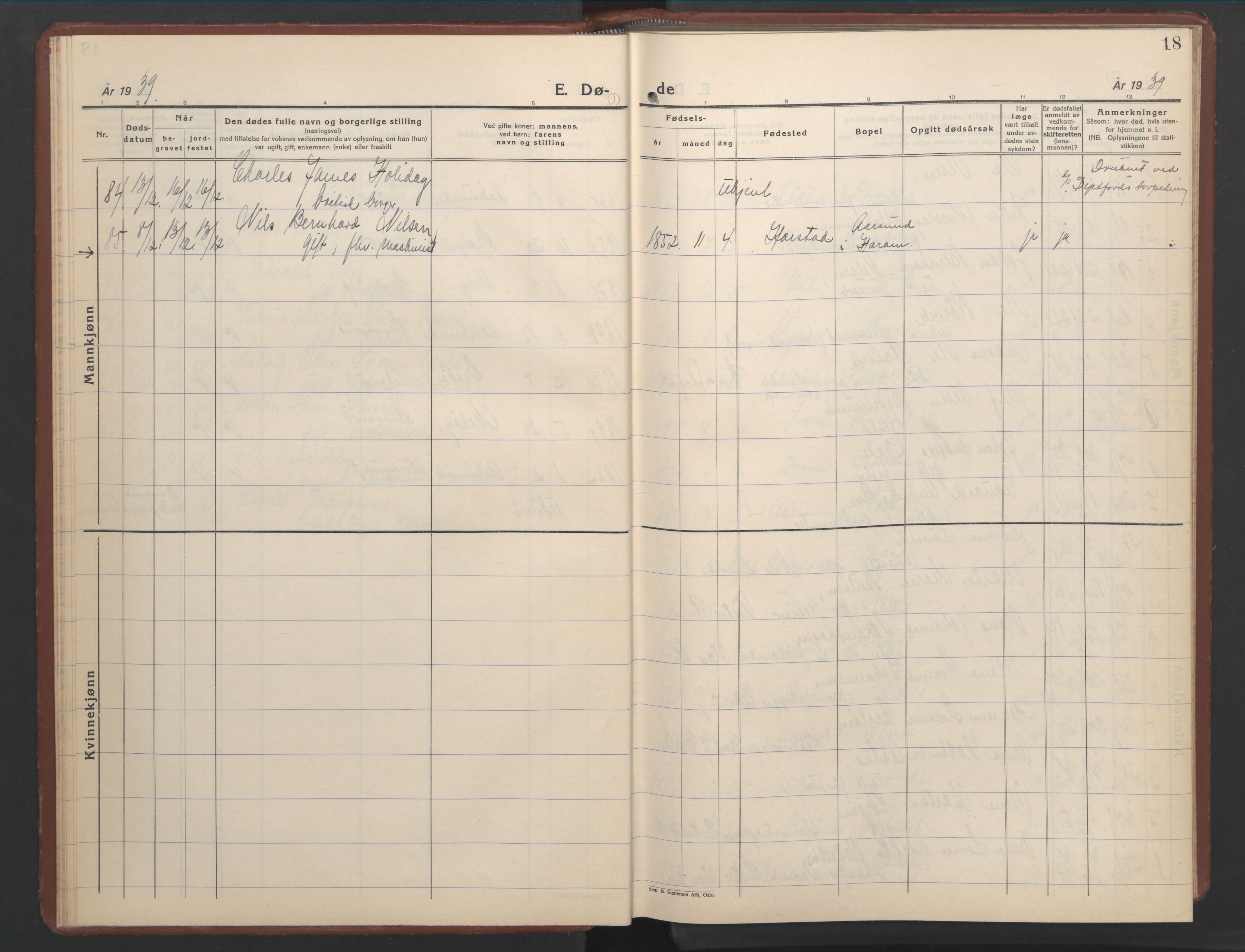 Ministerialprotokoller, klokkerbøker og fødselsregistre - Møre og Romsdal, AV/SAT-A-1454/529/L0478: Parish register (copy) no. 529C15, 1938-1951, p. 18