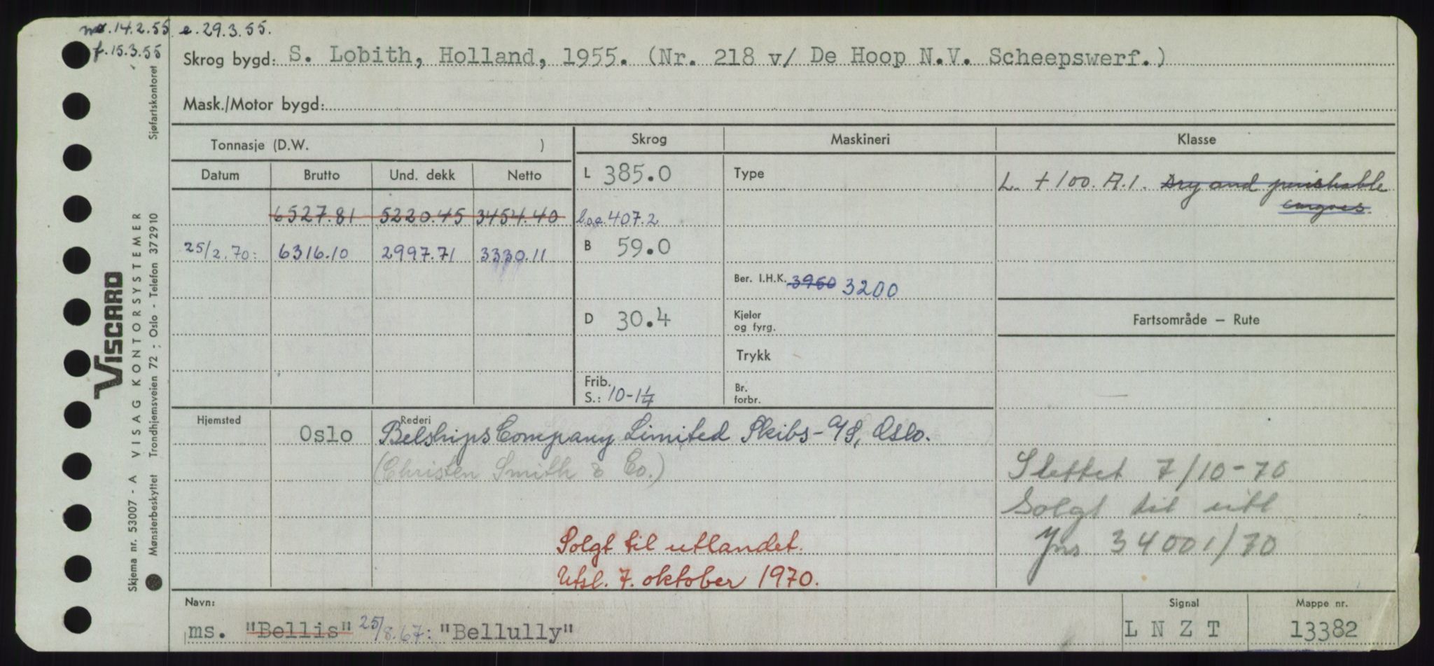 Sjøfartsdirektoratet med forløpere, Skipsmålingen, AV/RA-S-1627/H/Hd/L0003: Fartøy, B-Bev, p. 543