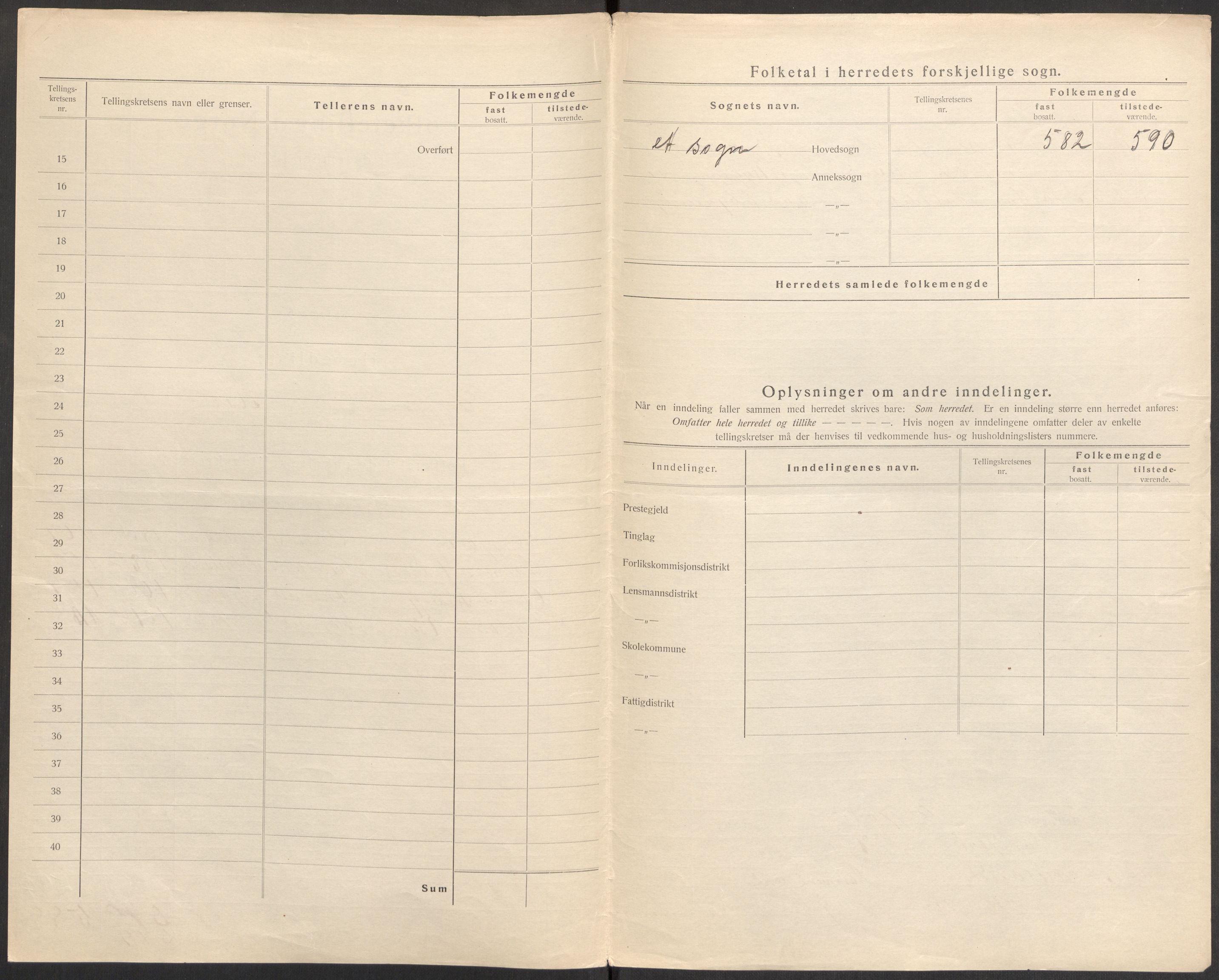 SAST, 1920 census for Erfjord, 1920, p. 5