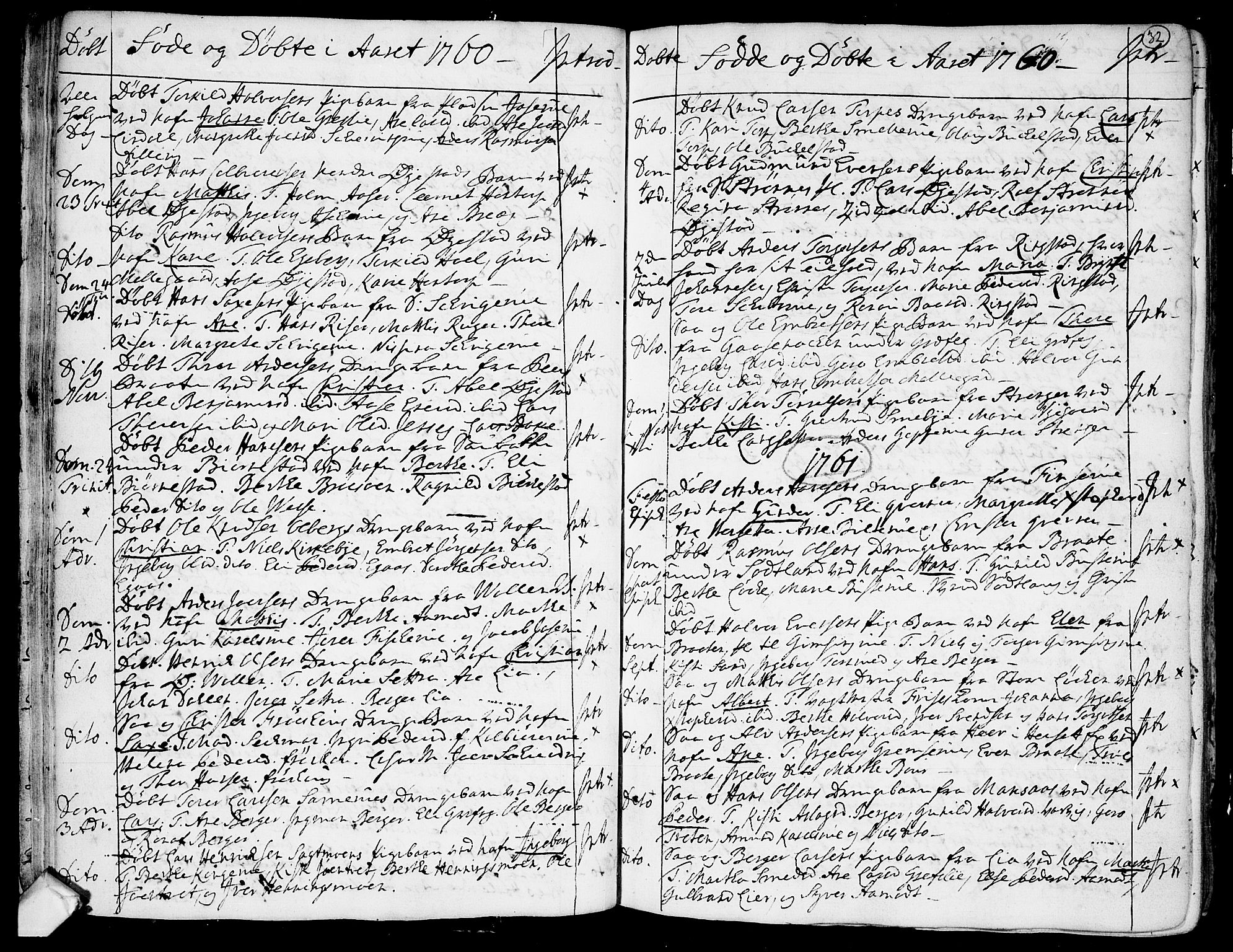 Trøgstad prestekontor Kirkebøker, SAO/A-10925/F/Fa/L0004: Parish register (official) no. I 4, 1750-1784, p. 32