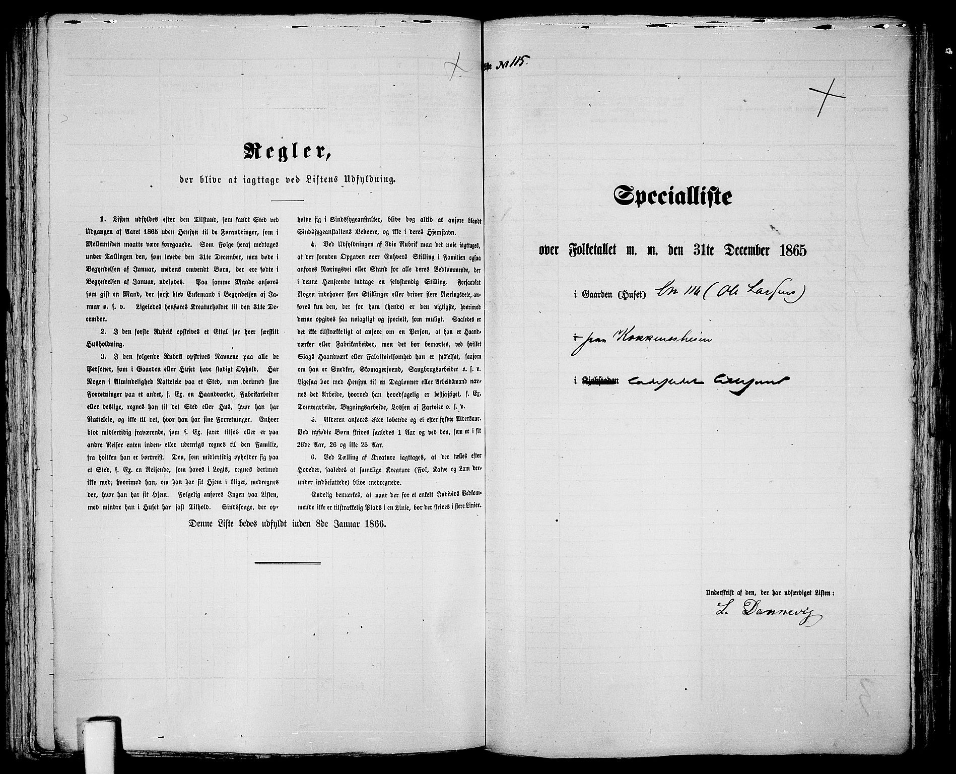 RA, 1865 census for Vestre Moland/Lillesand, 1865, p. 239
