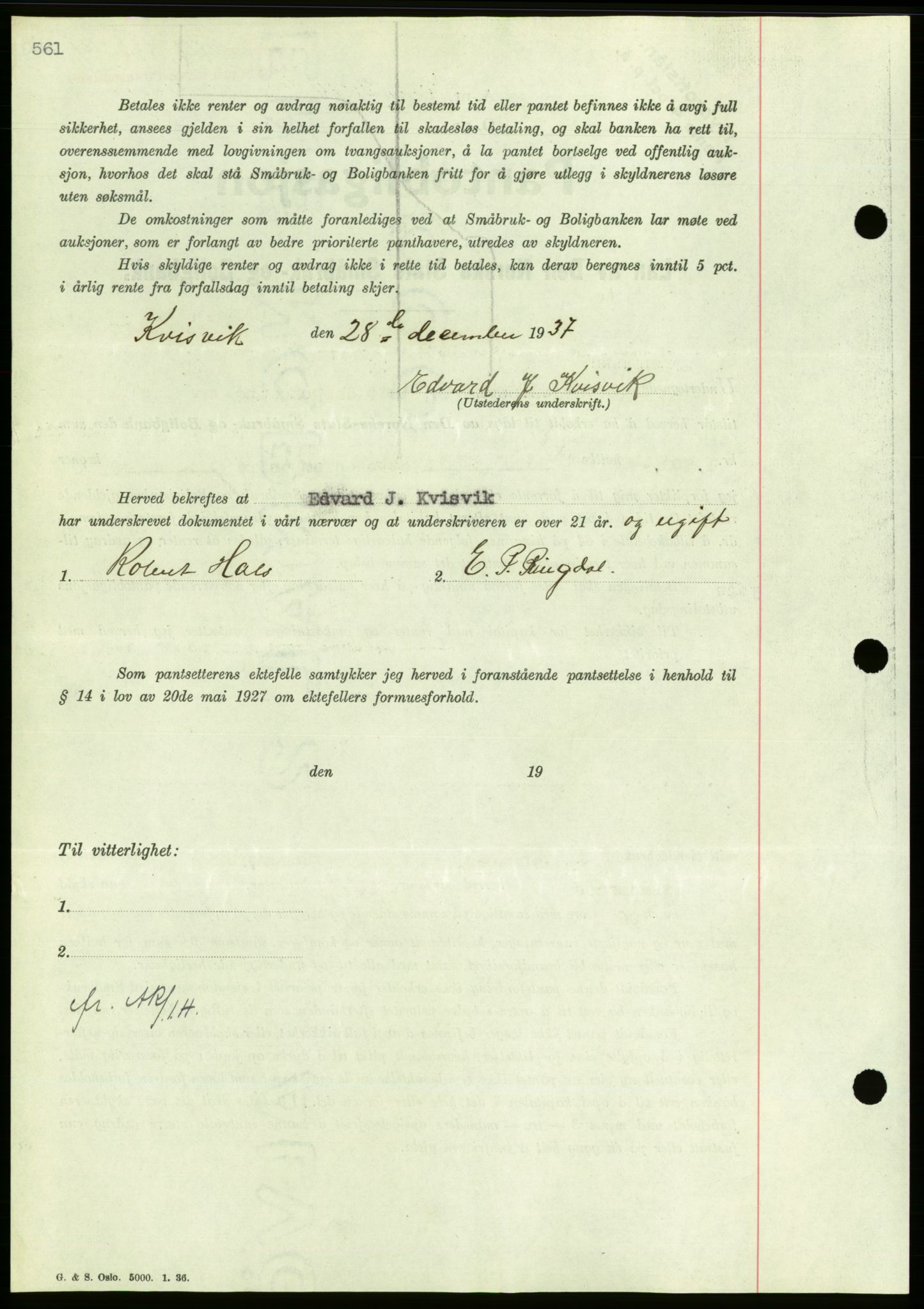 Nordmøre sorenskriveri, AV/SAT-A-4132/1/2/2Ca/L0092: Mortgage book no. B82, 1937-1938, Diary no: : 77/1938