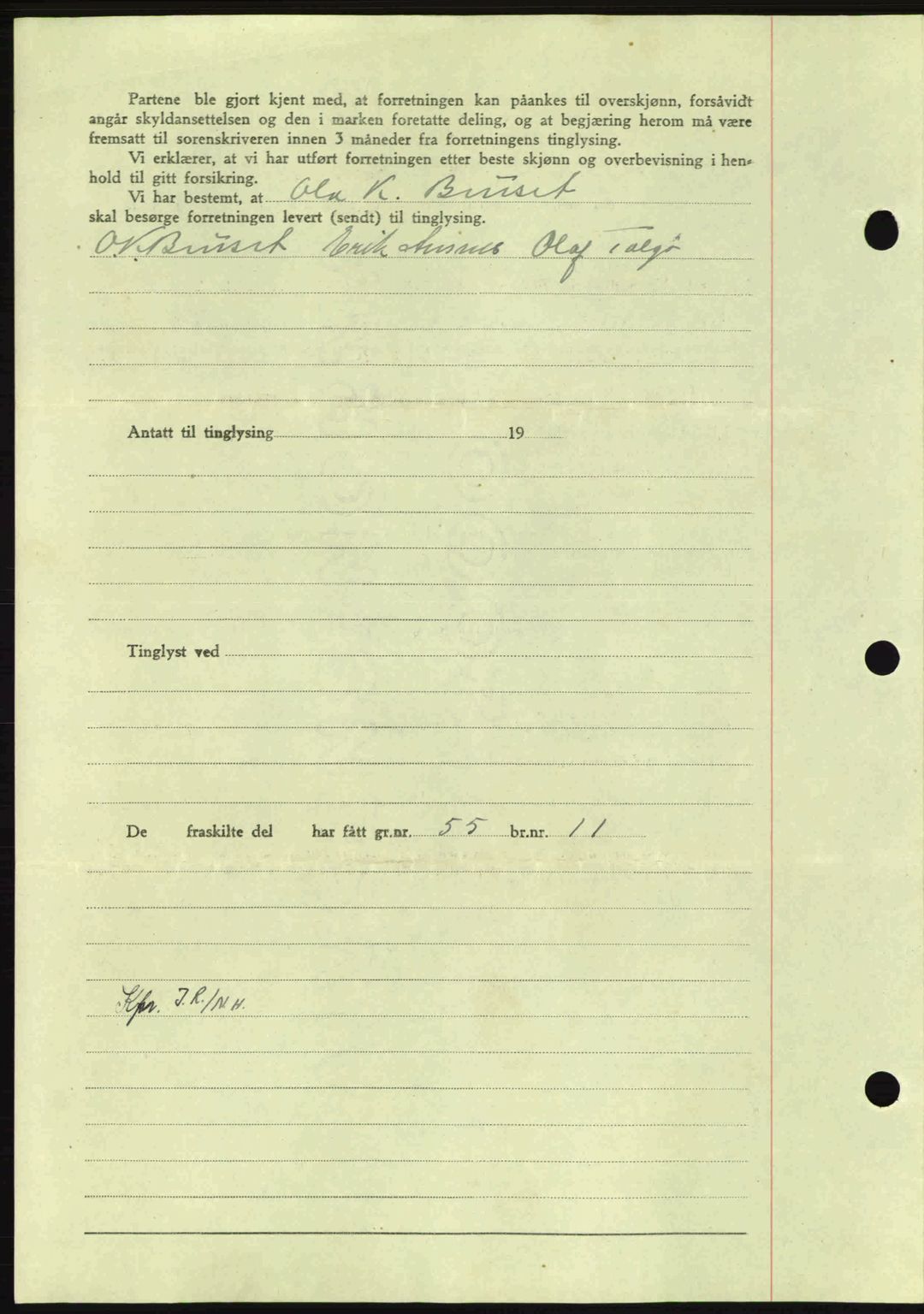 Nordmøre sorenskriveri, AV/SAT-A-4132/1/2/2Ca: Mortgage book no. A98, 1944-1944, Diary no: : 1591/1944