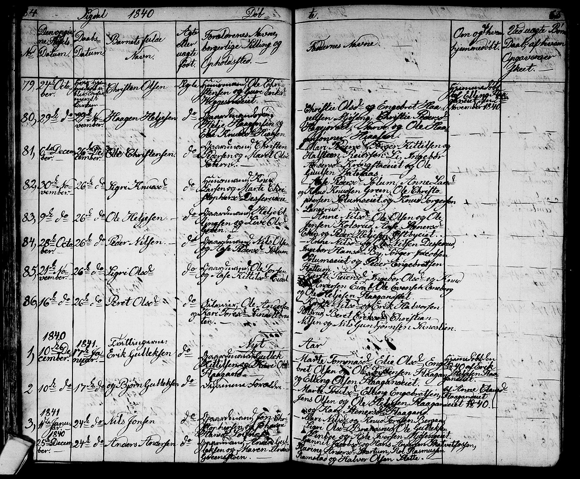 Sigdal kirkebøker, AV/SAKO-A-245/G/Ga/L0002: Parish register (copy) no. I 2, 1835-1856, p. 64-65