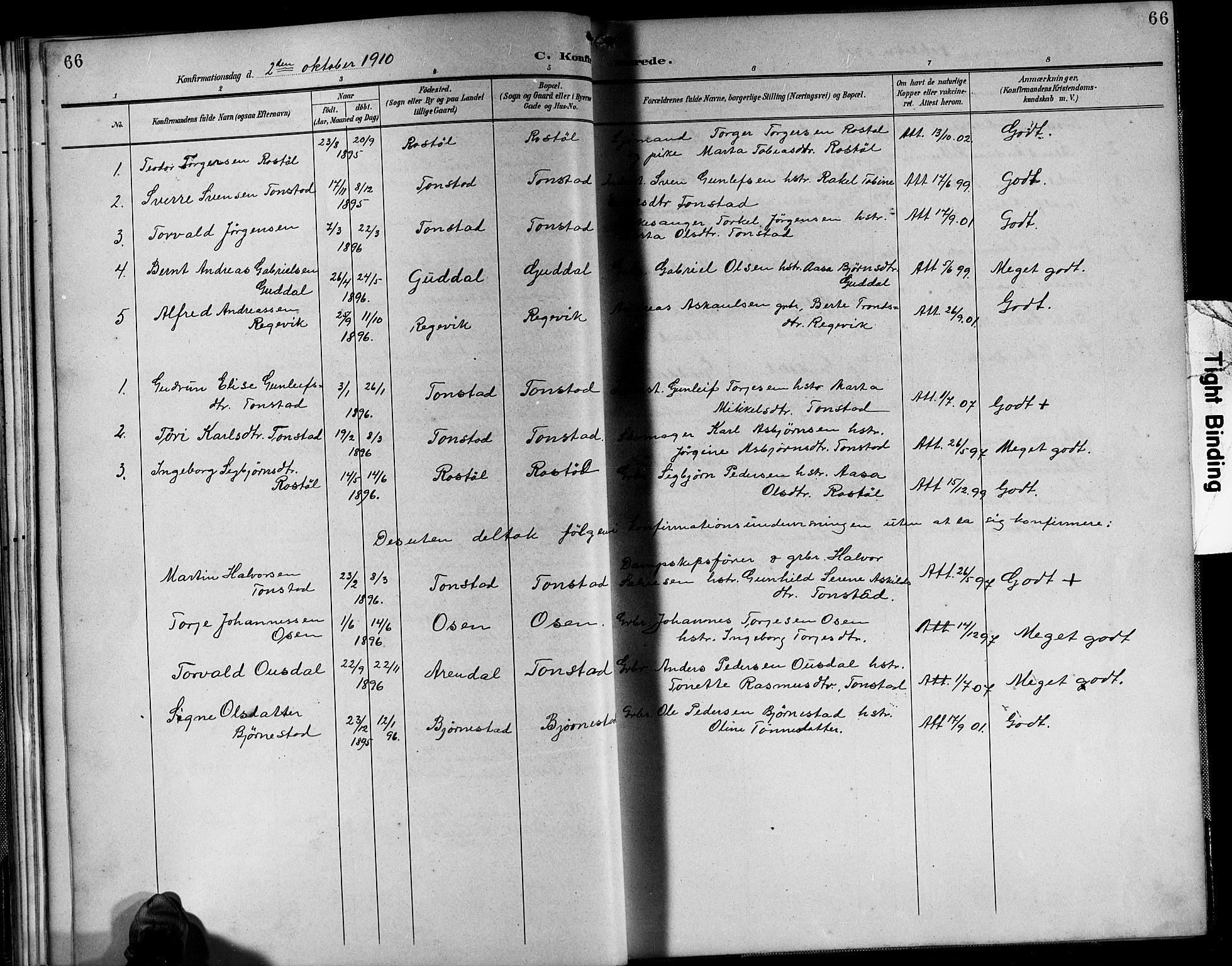 Sirdal sokneprestkontor, AV/SAK-1111-0036/F/Fb/Fbb/L0004: Parish register (copy) no. B 4, 1895-1916, p. 66