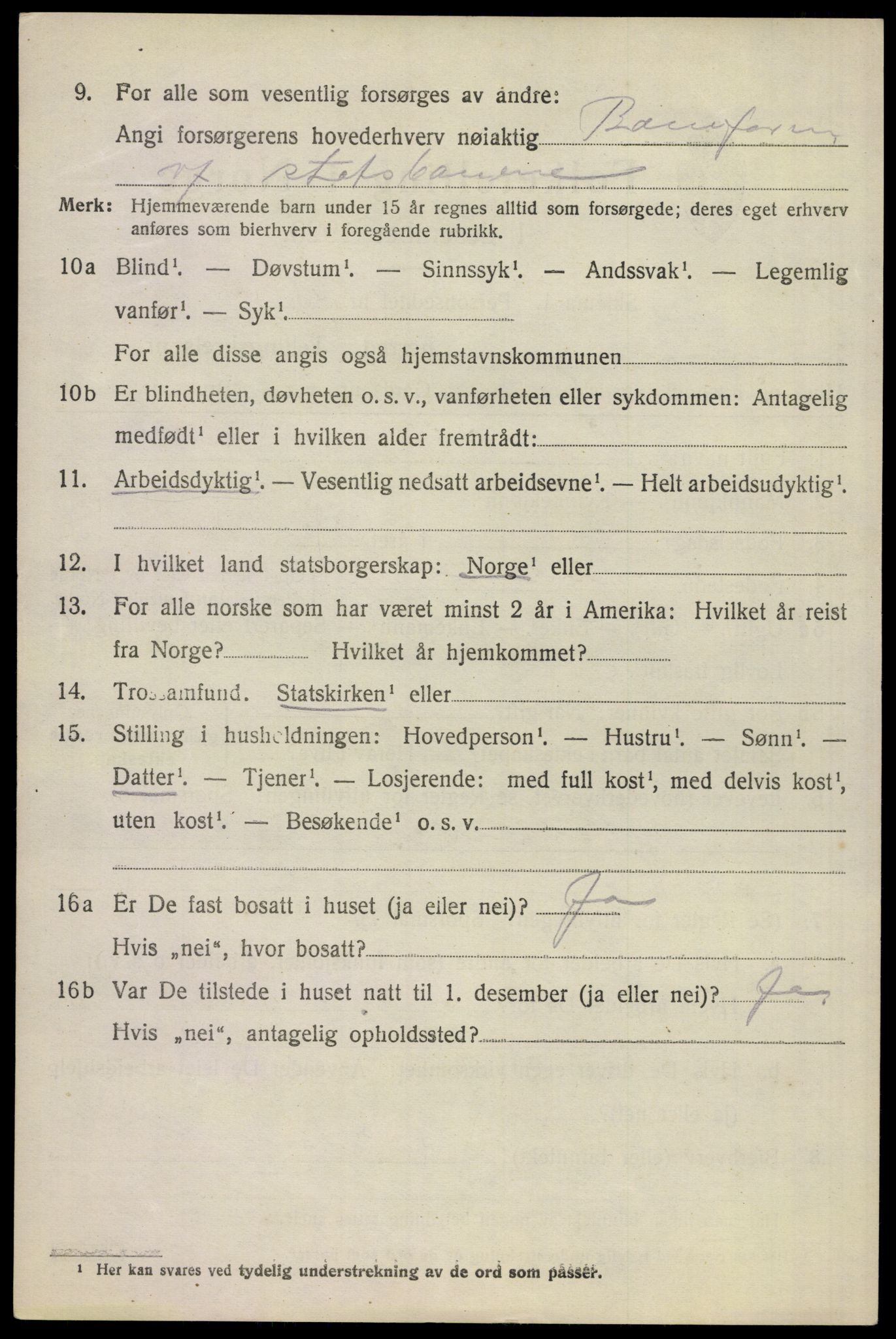 SAKO, 1920 census for Sem, 1920, p. 2784