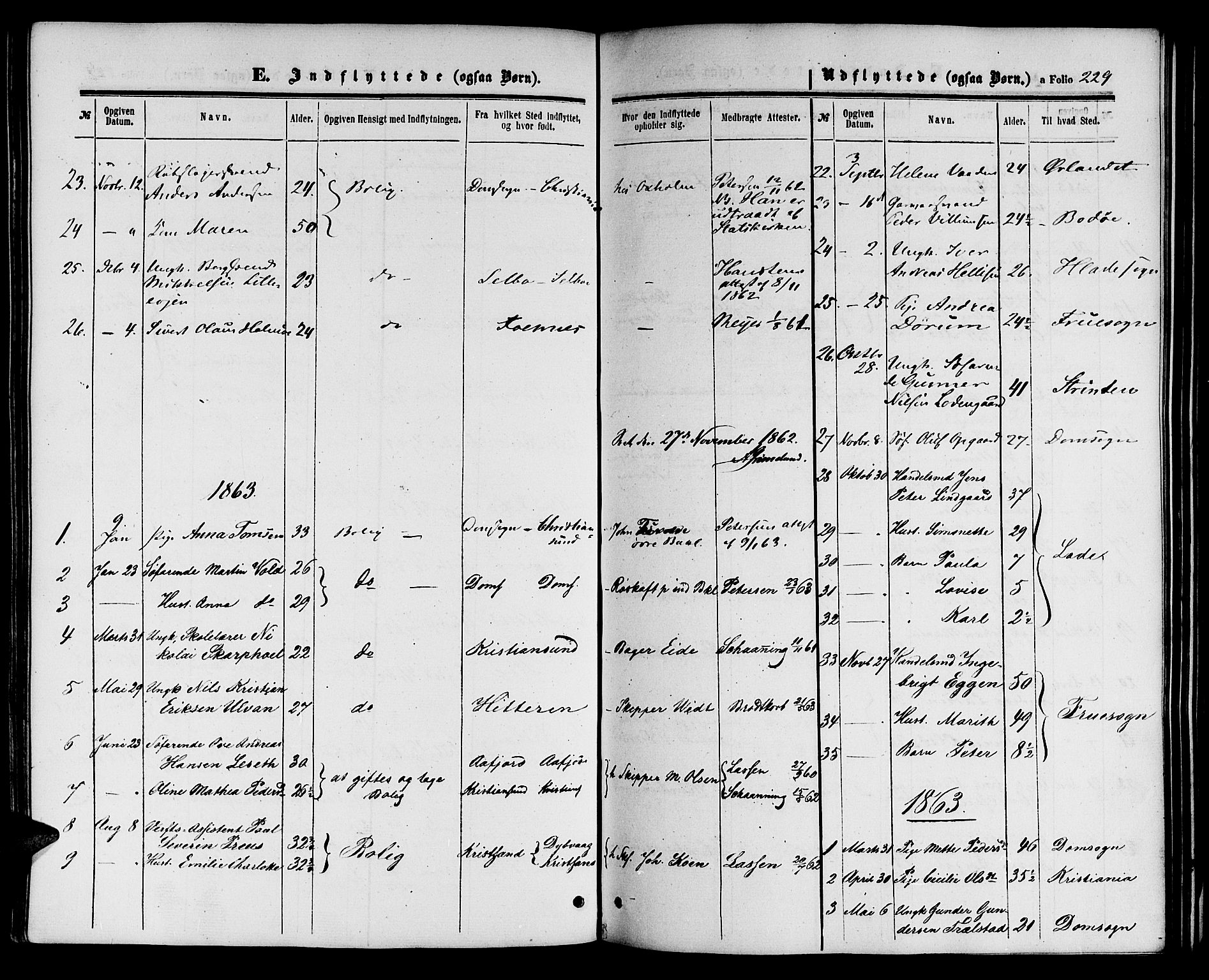 Ministerialprotokoller, klokkerbøker og fødselsregistre - Sør-Trøndelag, SAT/A-1456/604/L0185: Parish register (official) no. 604A06, 1861-1865, p. 229