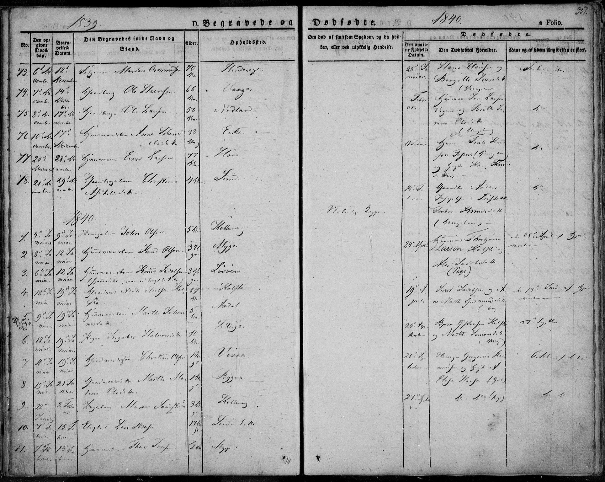 Avaldsnes sokneprestkontor, SAST/A -101851/H/Ha/Haa/L0005: Parish register (official) no. A 5.2, 1825-1841, p. 351