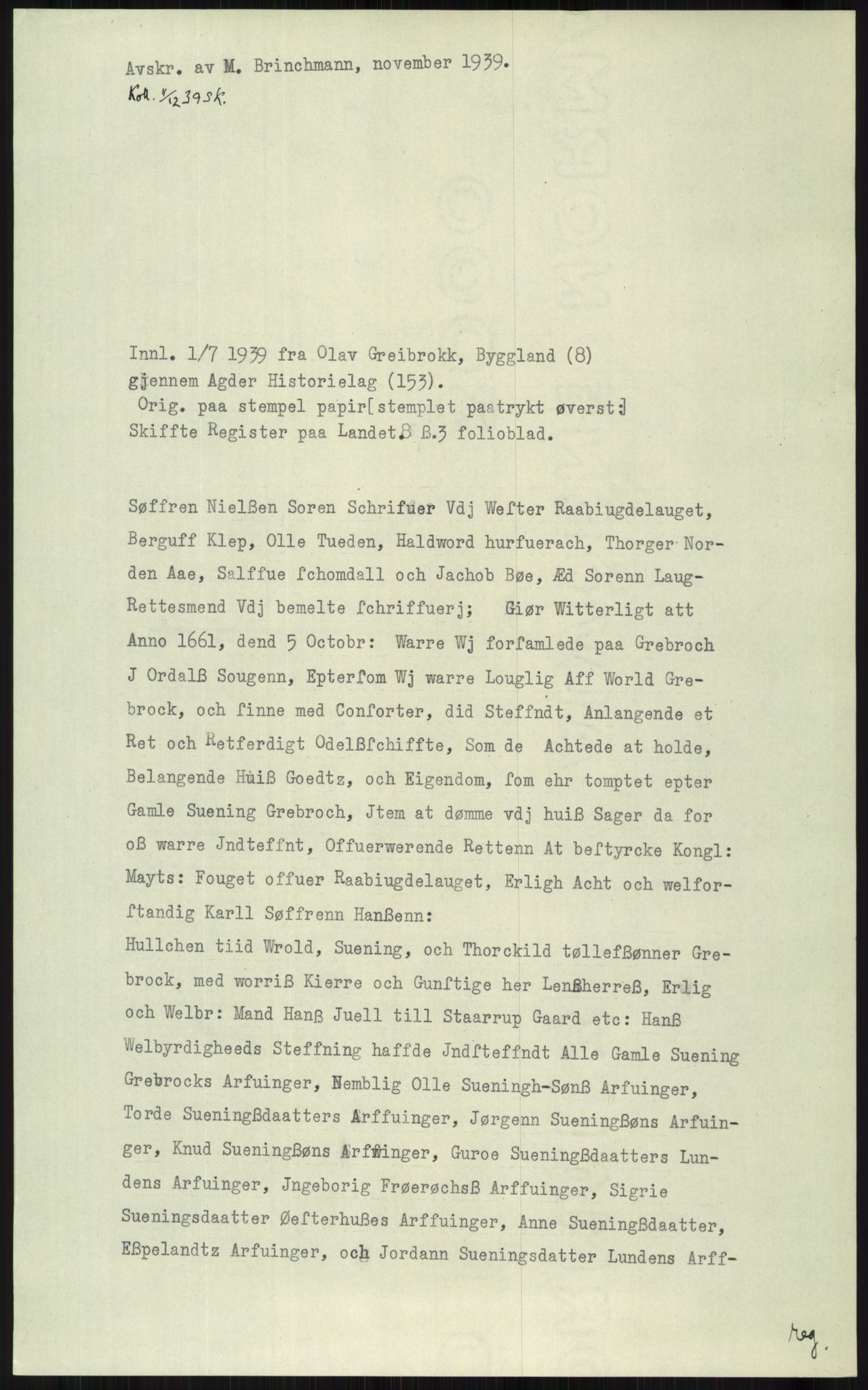 Samlinger til kildeutgivelse, Diplomavskriftsamlingen, AV/RA-EA-4053/H/Ha, p. 2413