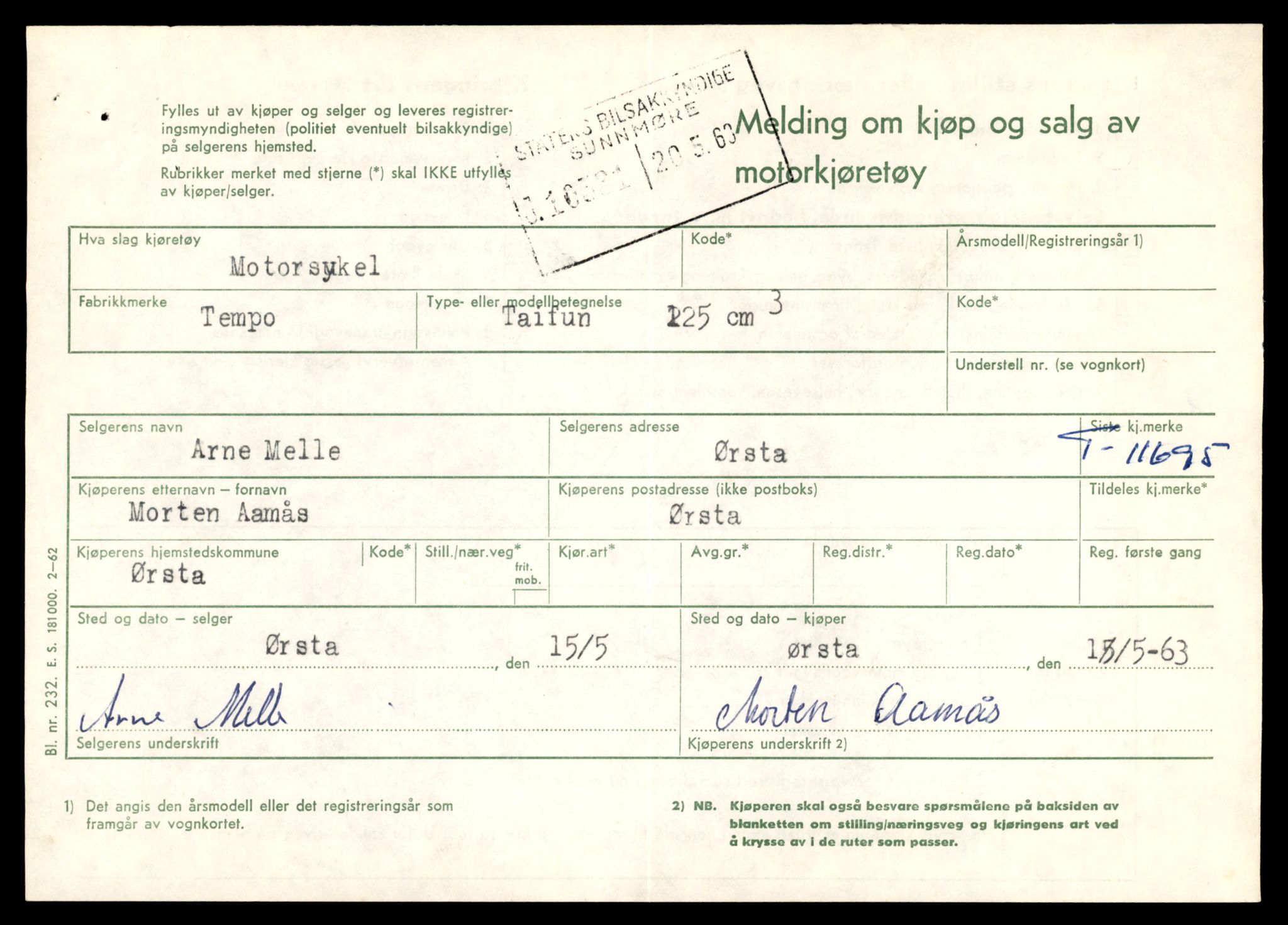 Møre og Romsdal vegkontor - Ålesund trafikkstasjon, SAT/A-4099/F/Fe/L0030: Registreringskort for kjøretøy T 11620 - T 11799, 1927-1998, p. 825