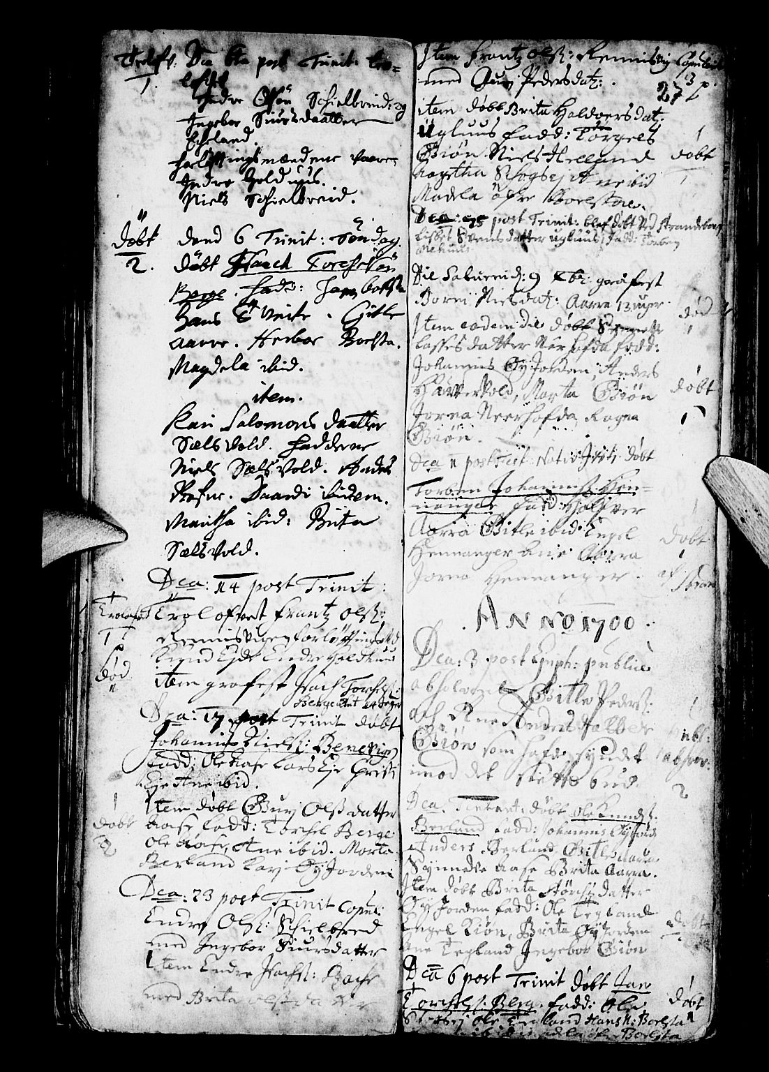 Os sokneprestembete, SAB/A-99929: Parish register (official) no. A 3, 1669-1760, p. 27