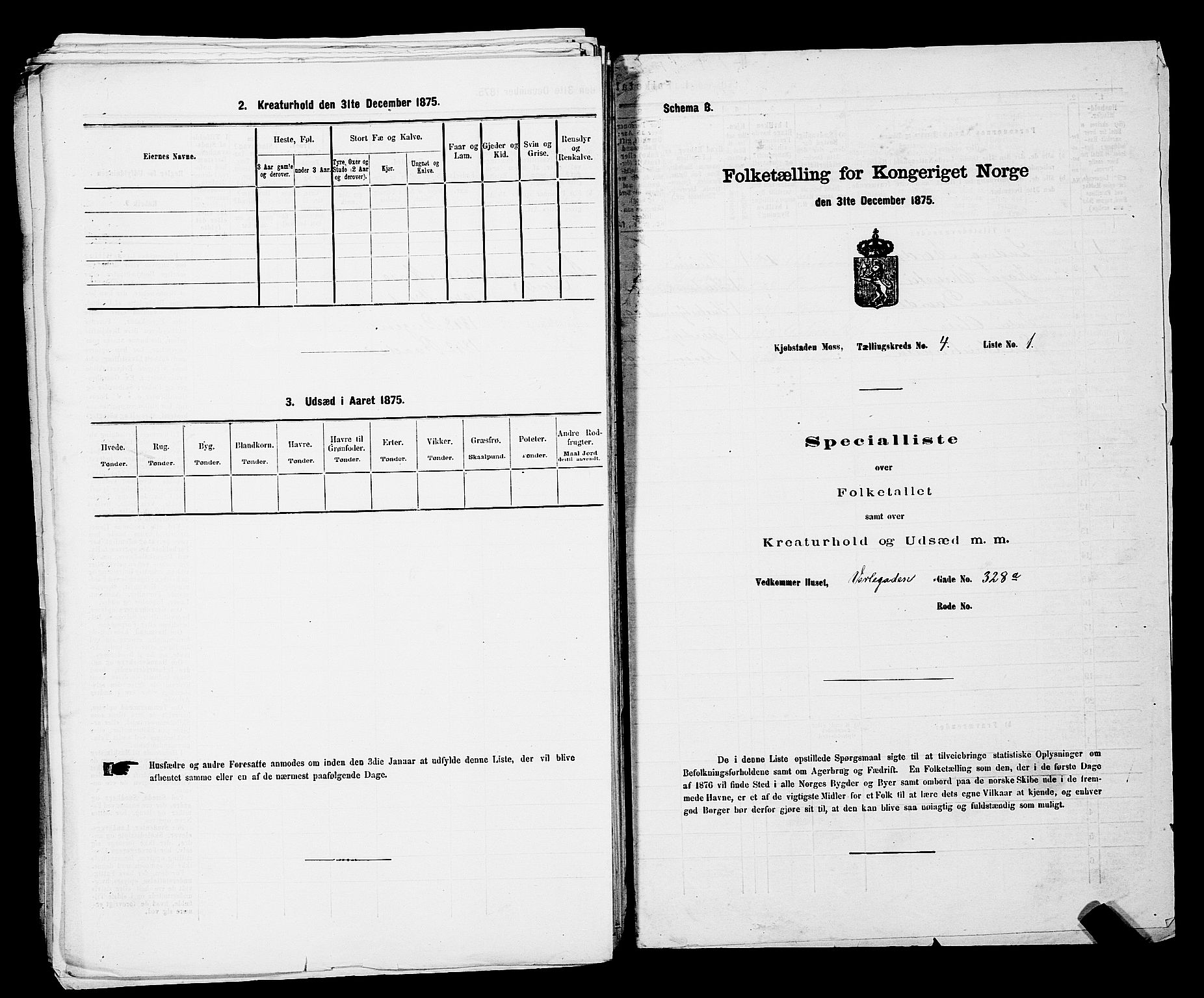 RA, 1875 census for 0104B Moss/Moss, 1875, p. 808