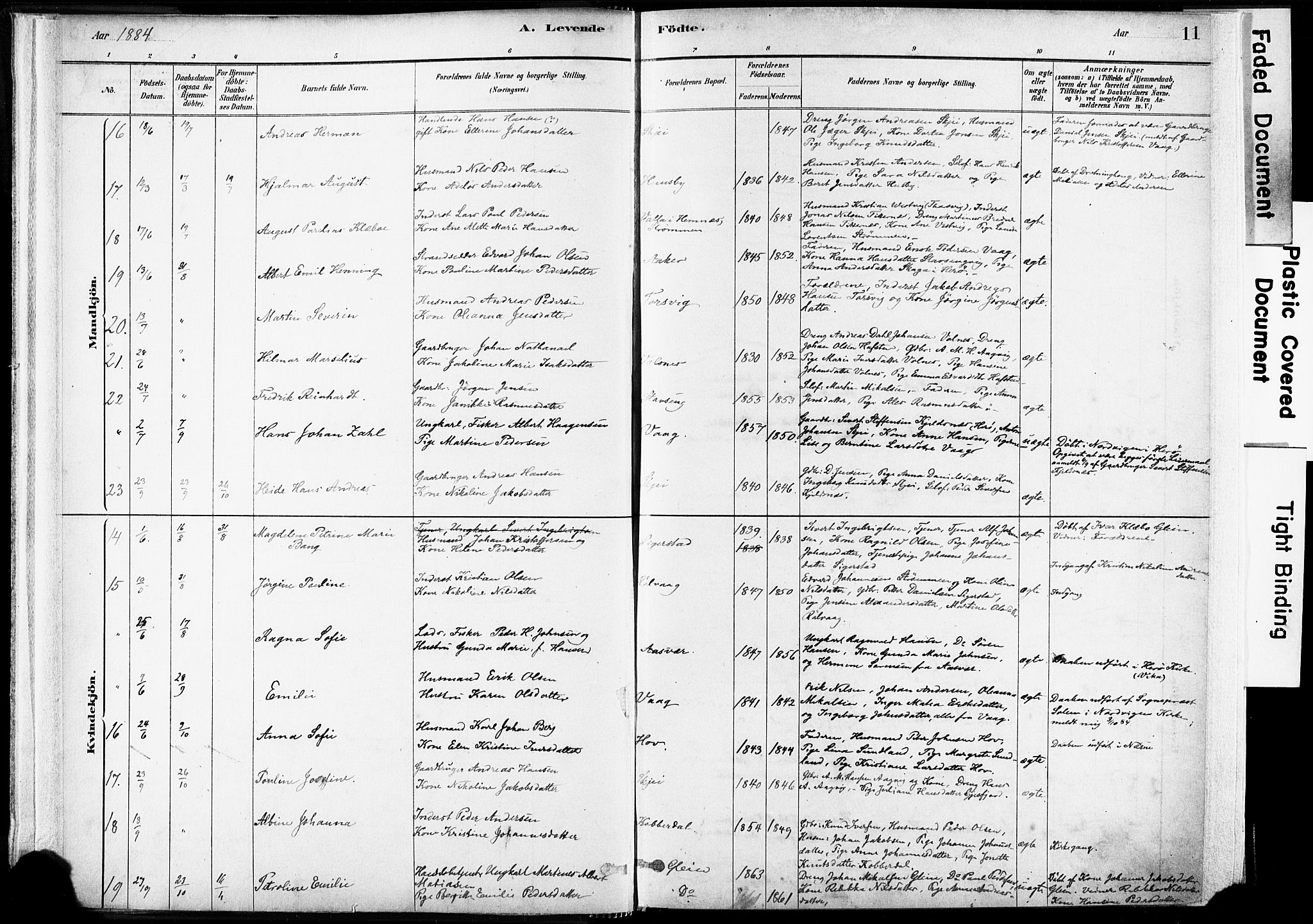 Ministerialprotokoller, klokkerbøker og fødselsregistre - Nordland, AV/SAT-A-1459/835/L0525: Parish register (official) no. 835A03I, 1881-1910, p. 11