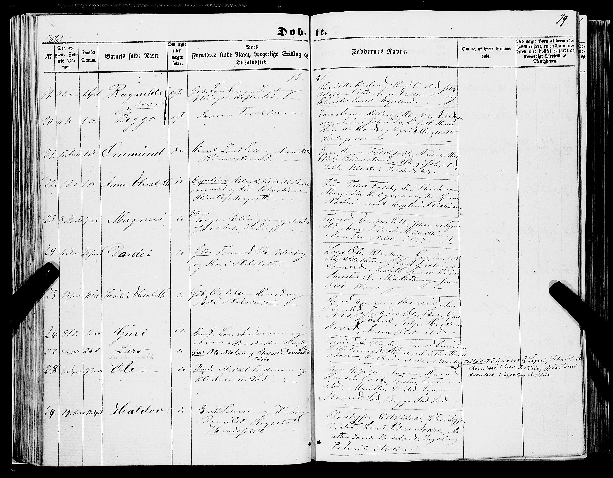 Ulvik sokneprestembete, SAB/A-78801/H/Haa: Parish register (official) no. A 13, 1853-1863, p. 79