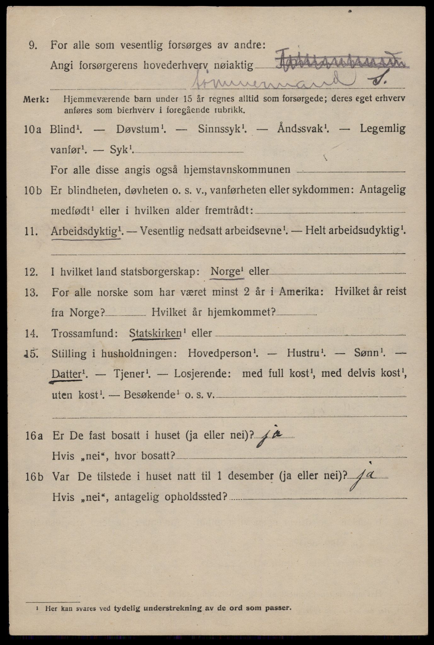 SAST, 1920 census for Haugesund, 1920, p. 14338