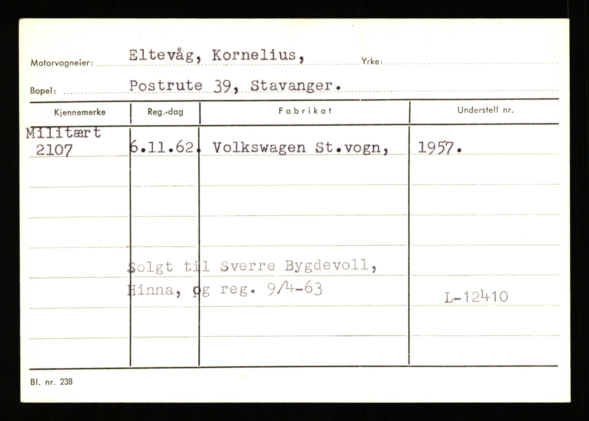 Stavanger trafikkstasjon, SAST/A-101942/0/G/L0001: Registreringsnummer: 0 - 5782, 1930-1971, p. 1437