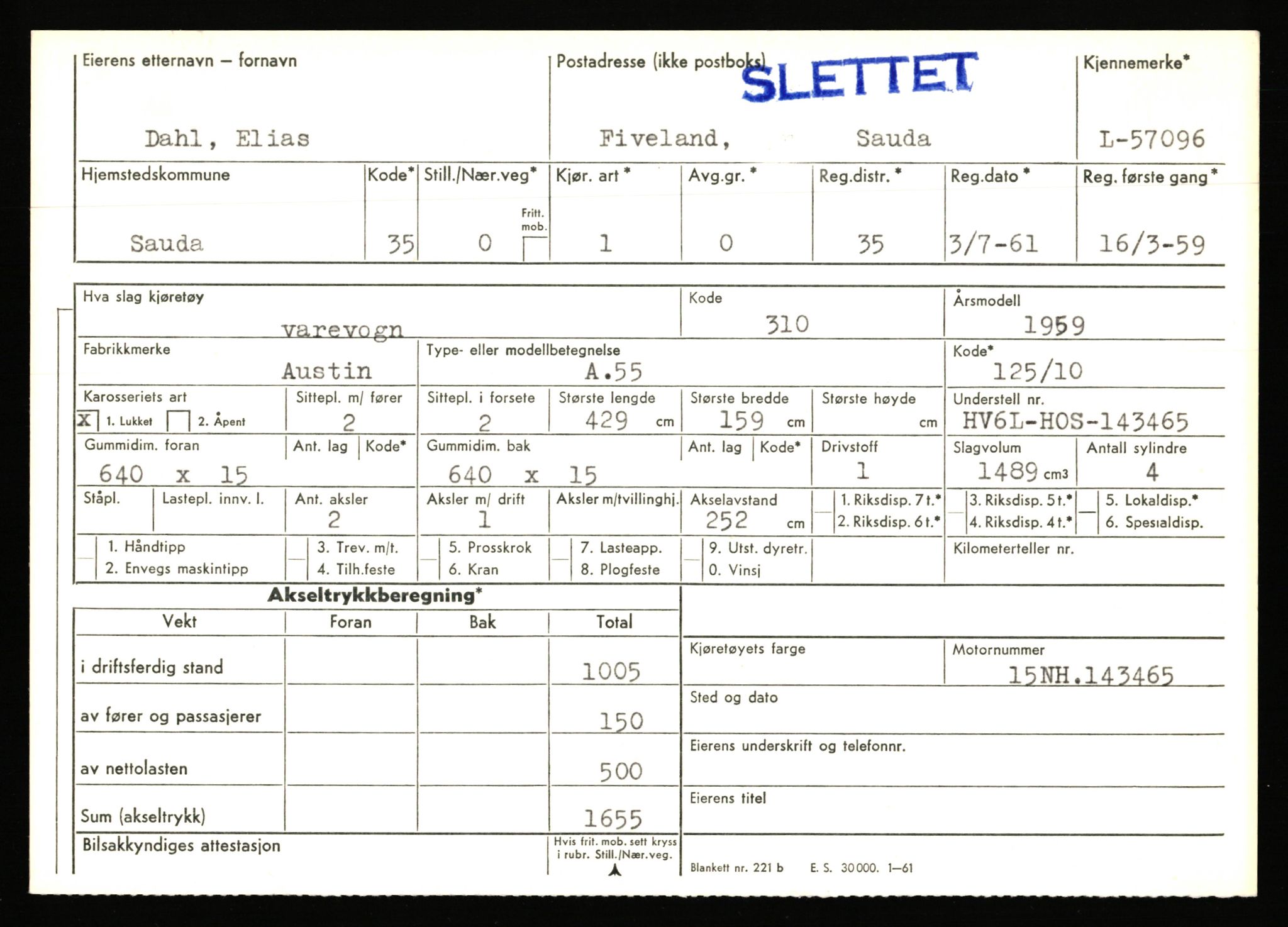 Stavanger trafikkstasjon, AV/SAST-A-101942/0/F/L0056: L-56500 - L-57199, 1930-1971, p. 2010