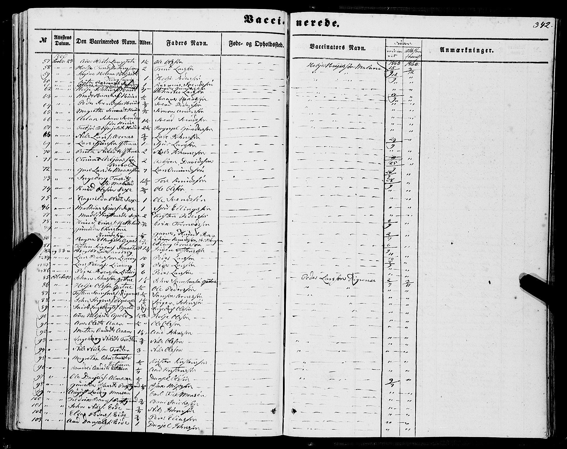 Ullensvang sokneprestembete, AV/SAB-A-78701/H/Haa: Parish register (official) no. A 11, 1854-1866, p. 342