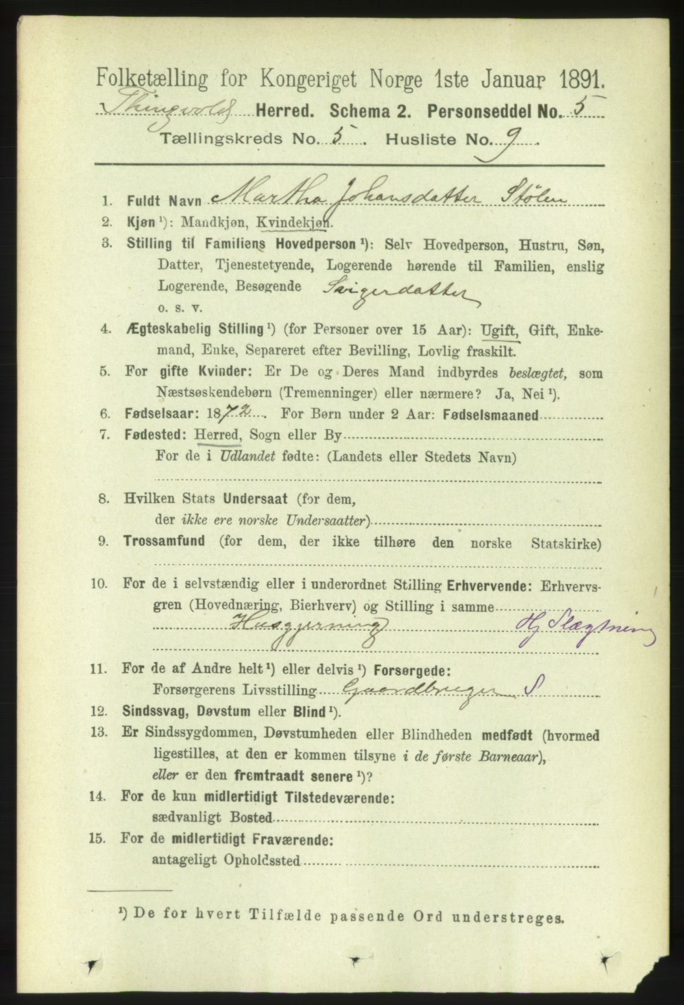 RA, 1891 census for 1560 Tingvoll, 1891, p. 2106