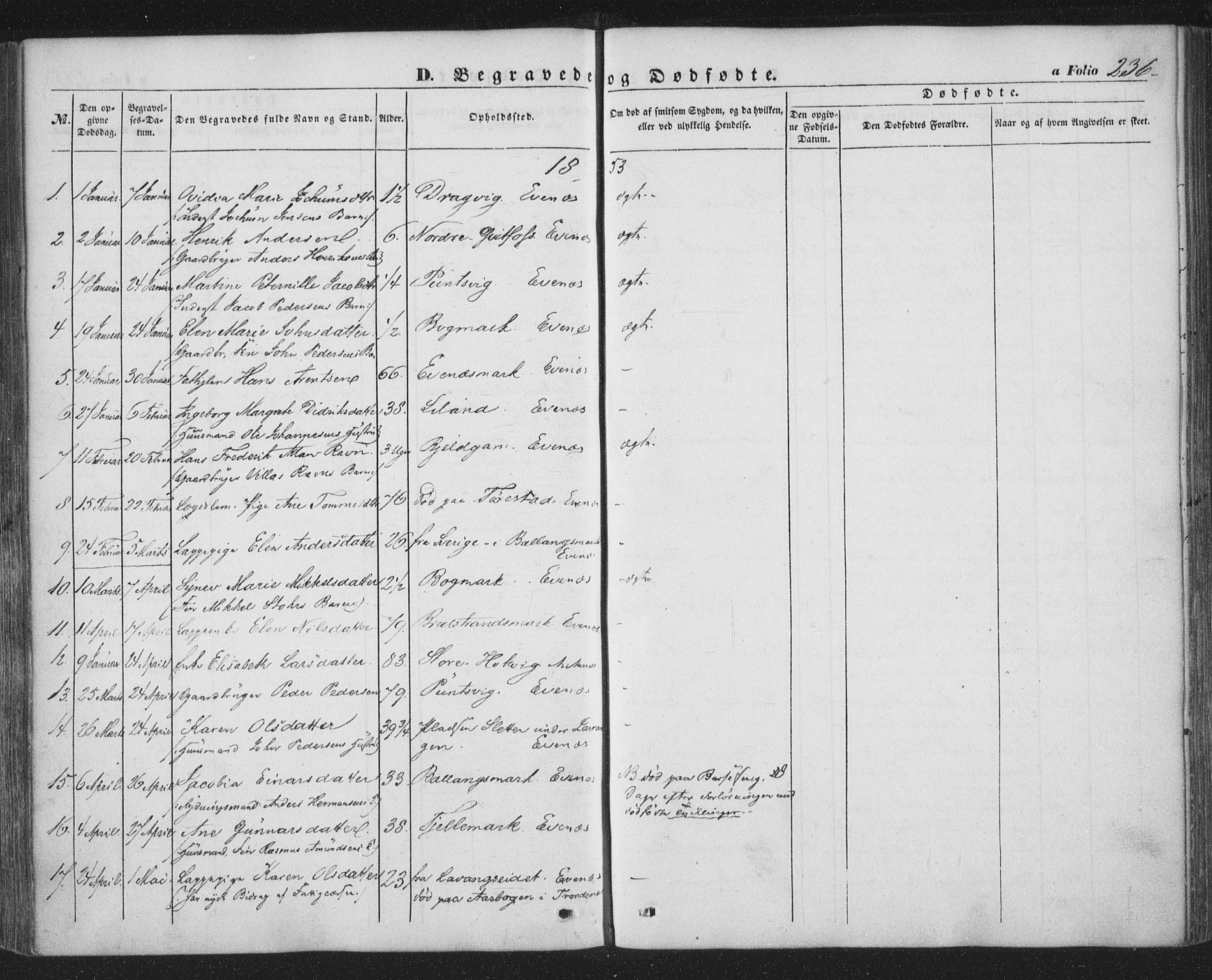 Ministerialprotokoller, klokkerbøker og fødselsregistre - Nordland, SAT/A-1459/863/L0895: Parish register (official) no. 863A07, 1851-1860, p. 236