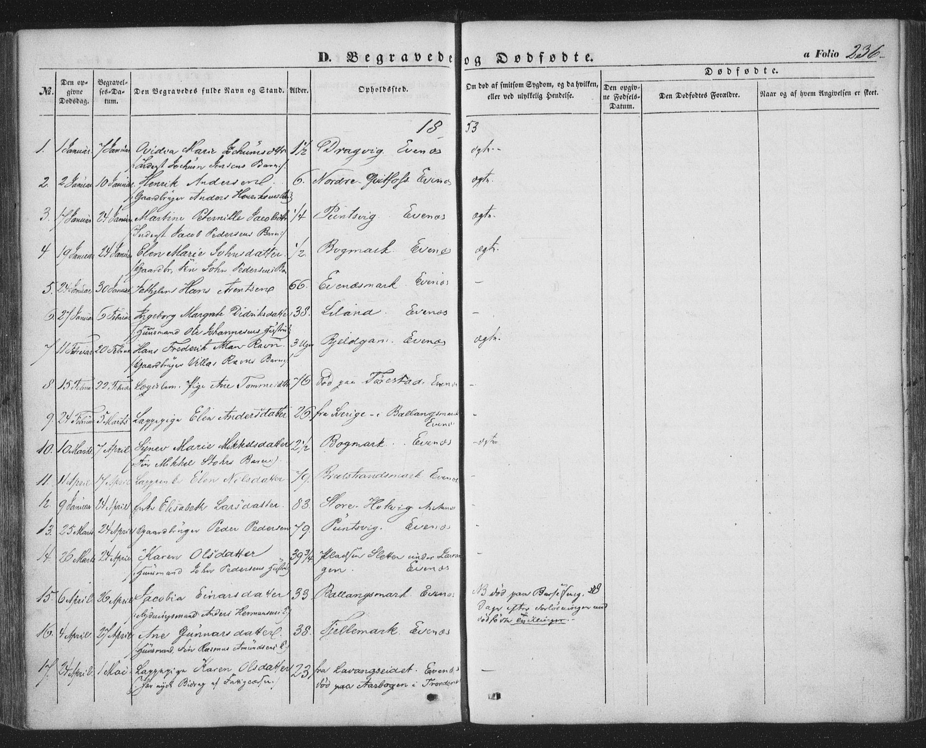 Ministerialprotokoller, klokkerbøker og fødselsregistre - Nordland, AV/SAT-A-1459/863/L0895: Parish register (official) no. 863A07, 1851-1860, p. 236
