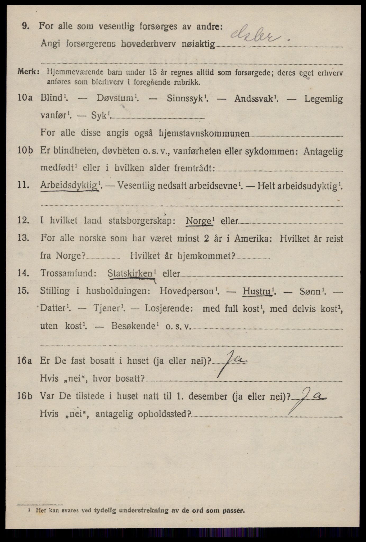 SAT, 1920 census for Veøy, 1920, p. 5572