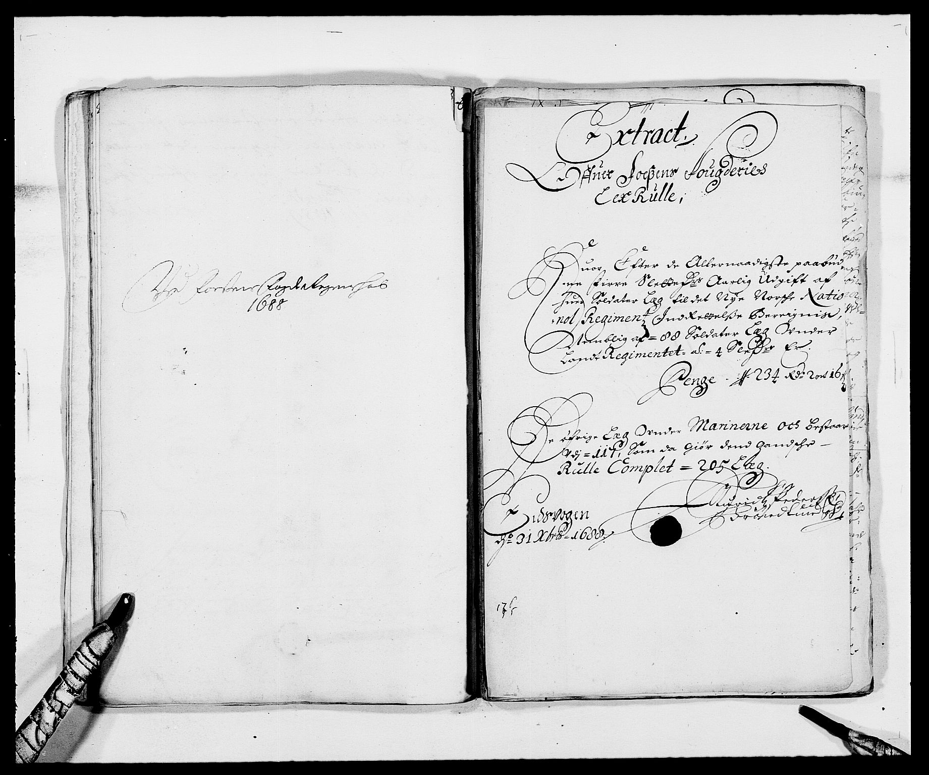 Rentekammeret inntil 1814, Reviderte regnskaper, Fogderegnskap, AV/RA-EA-4092/R57/L3846: Fogderegnskap Fosen, 1688, p. 115