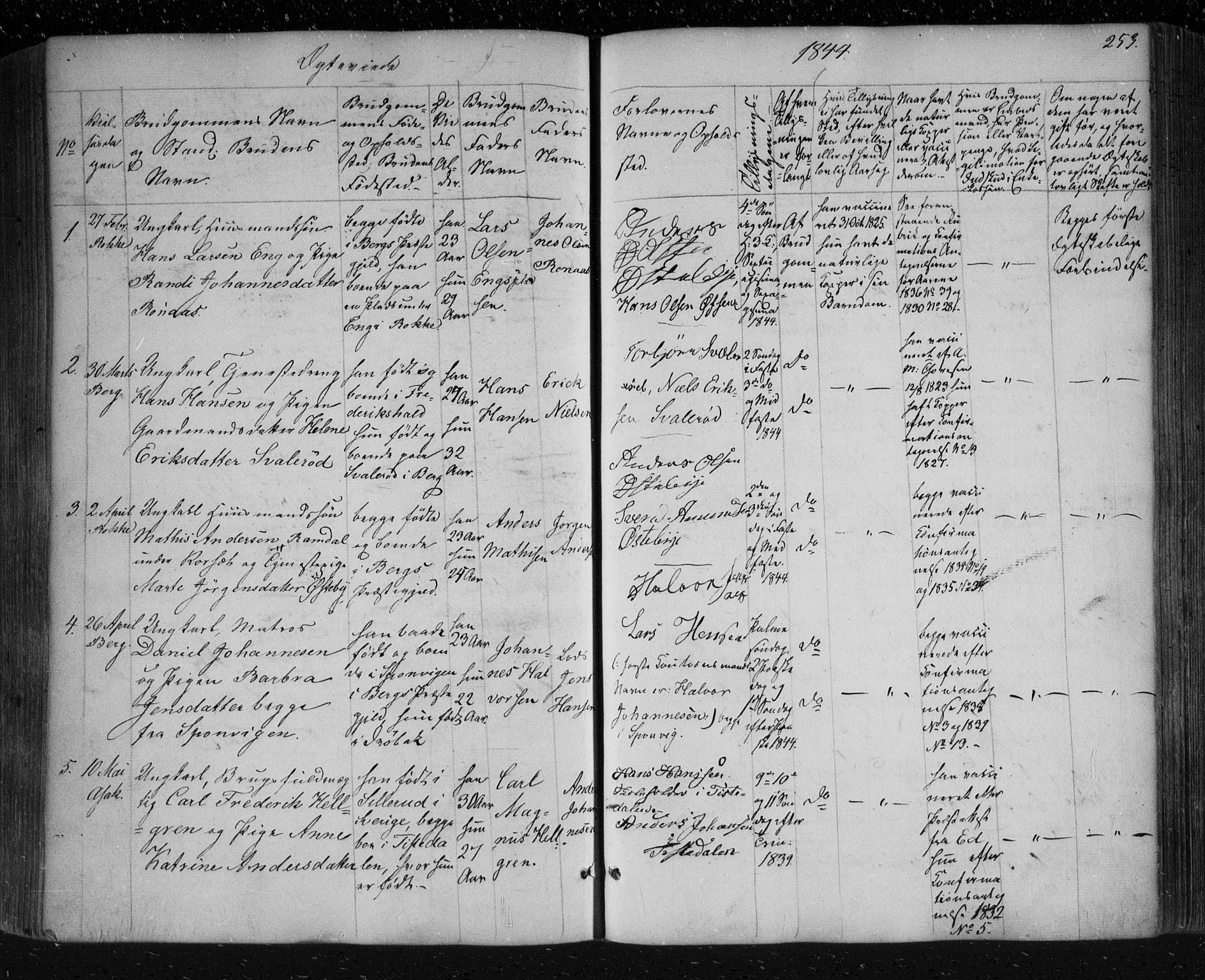 Berg prestekontor Kirkebøker, AV/SAO-A-10902/F/Fa/L0004: Parish register (official) no. I 4, 1843-1860, p. 253