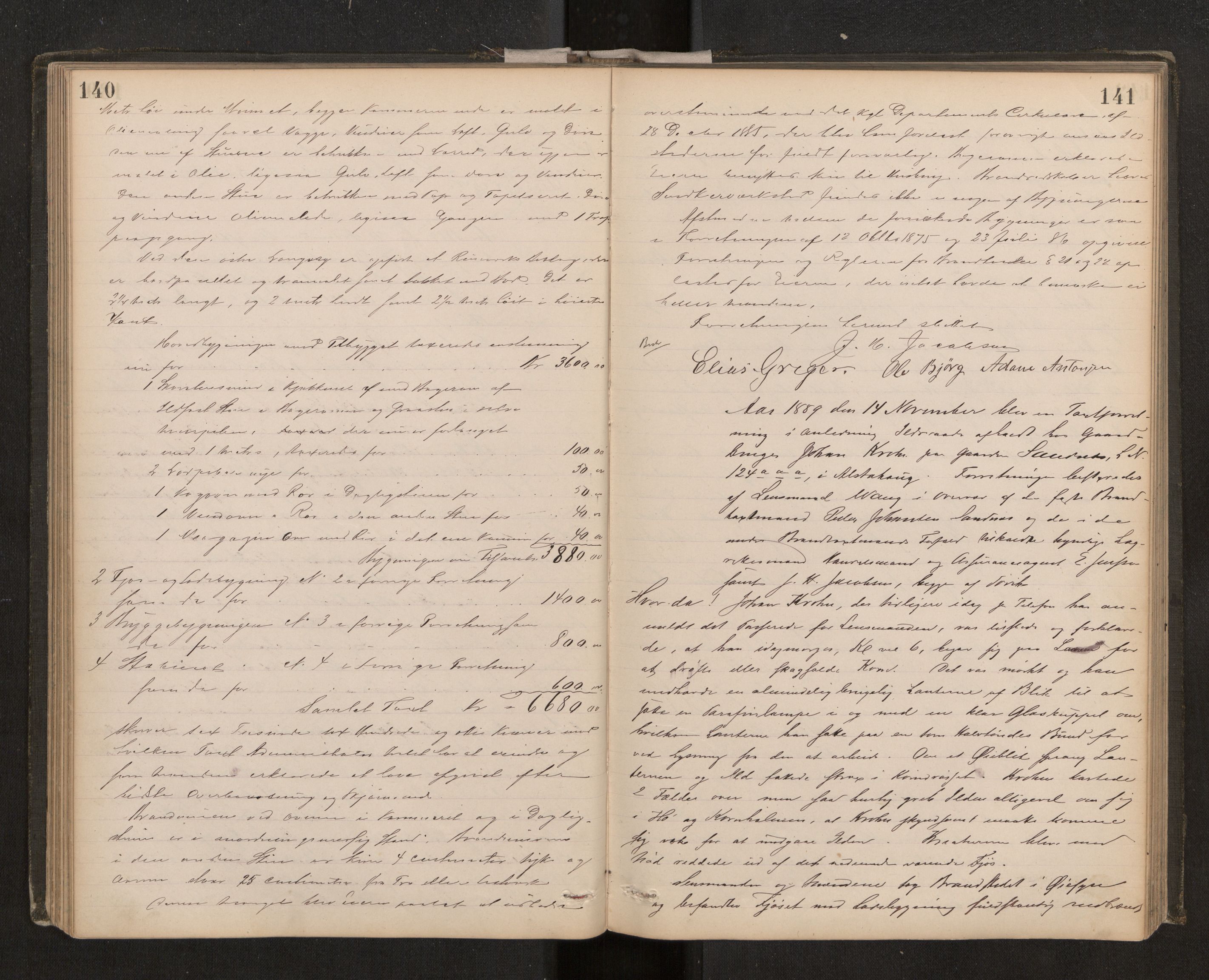 Norges Brannkasse Alstahaug, AV/SAT-A-5568, 1885-1905, p. 140-141