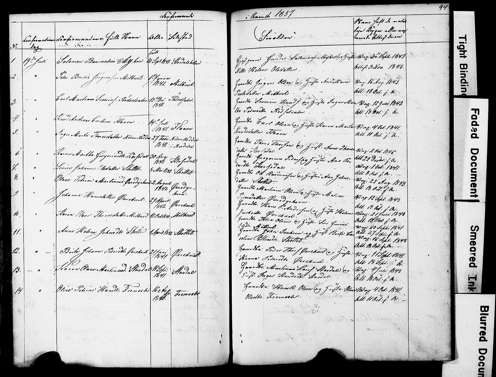 Ministerialprotokoller, klokkerbøker og fødselsregistre - Møre og Romsdal, AV/SAT-A-1454/521/L0301: Parish register (copy) no. 521C02, 1854-1881, p. 94