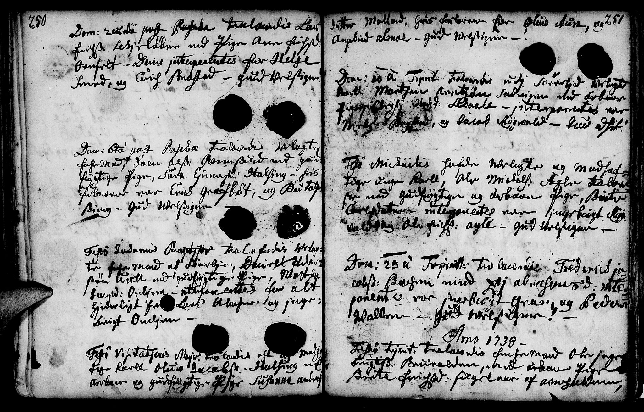 Ministerialprotokoller, klokkerbøker og fødselsregistre - Nord-Trøndelag, SAT/A-1458/749/L0467: Parish register (official) no. 749A01, 1733-1787, p. 250-251