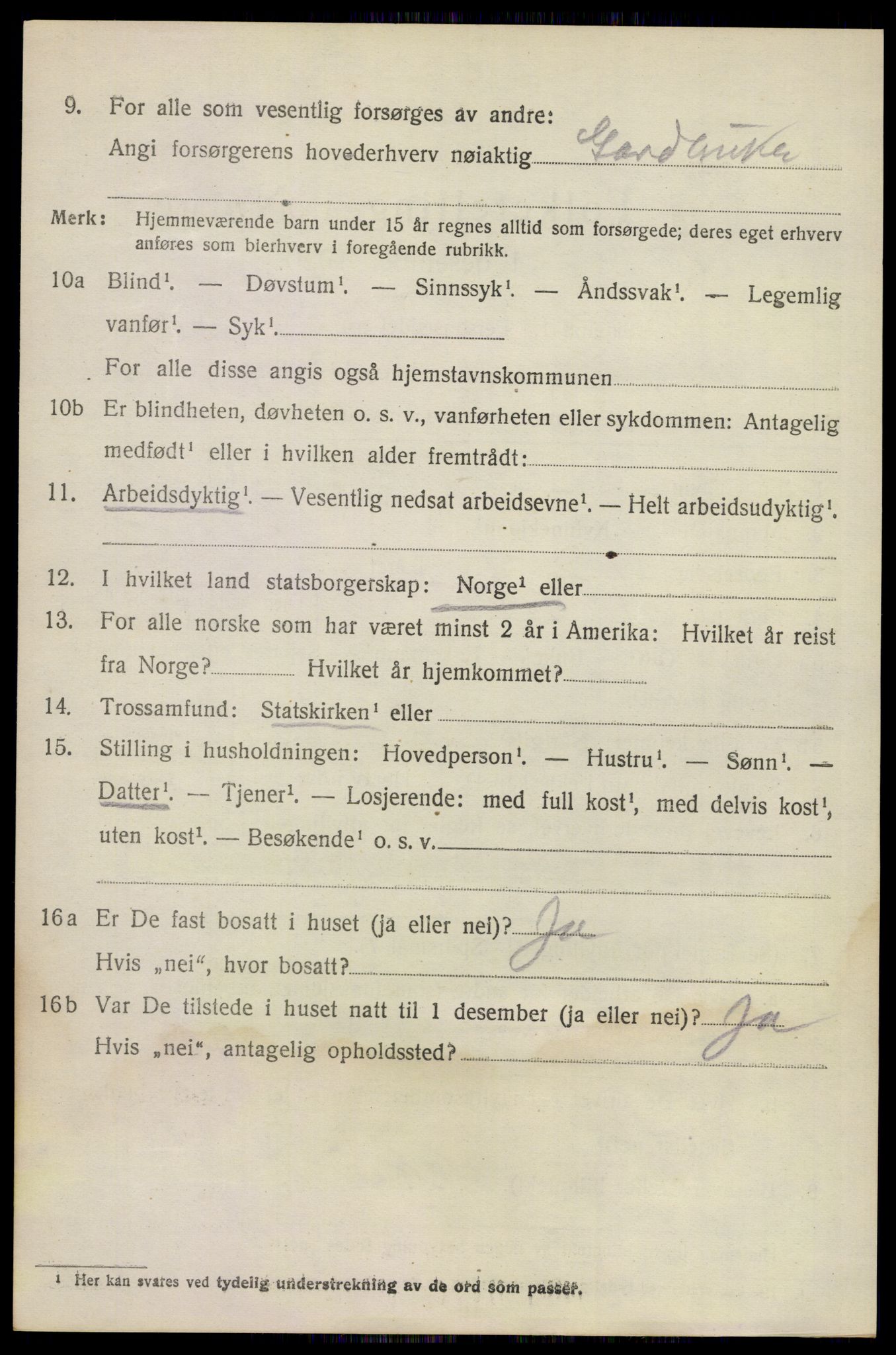 SAKO, 1920 census for Sandeherred, 1920, p. 12493