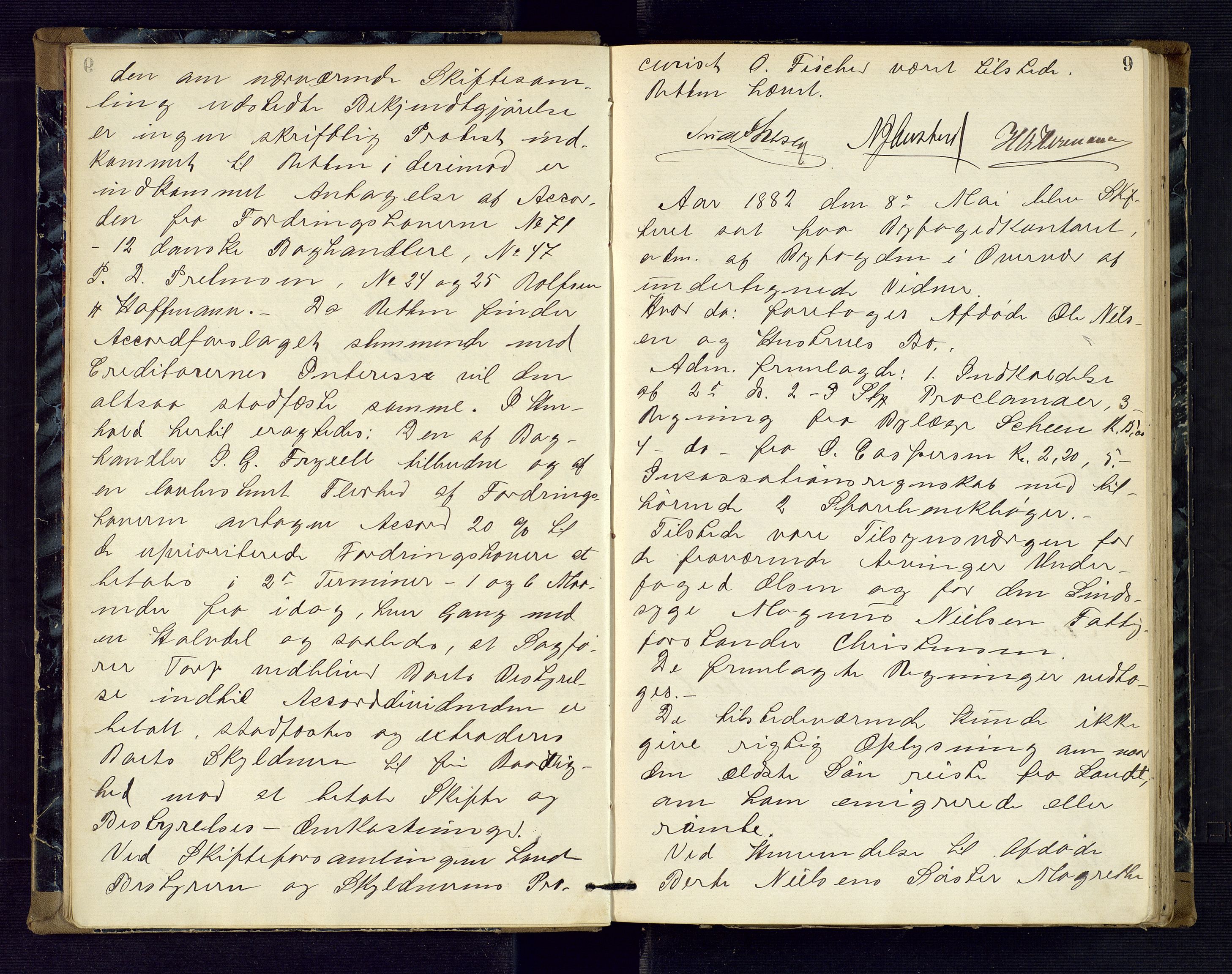 Risør byfogd, AV/SAK-1222-0005/H/Hc/L0004: Skifteprotokoll nr. 3B, 1882-1886, p. 9