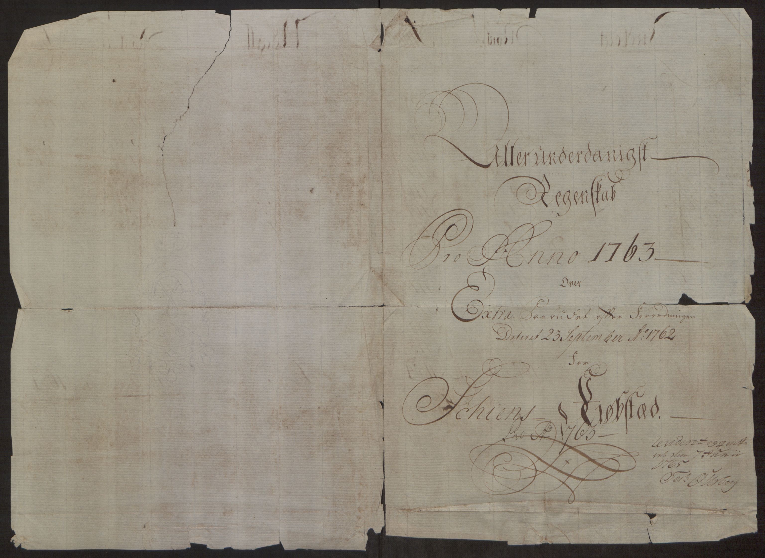 Rentekammeret inntil 1814, Reviderte regnskaper, Byregnskaper, AV/RA-EA-4066/R/Rj/L0198/0001: [J4] Kontribusjonsregnskap / Ekstraskatt, 1762-1768, p. 104