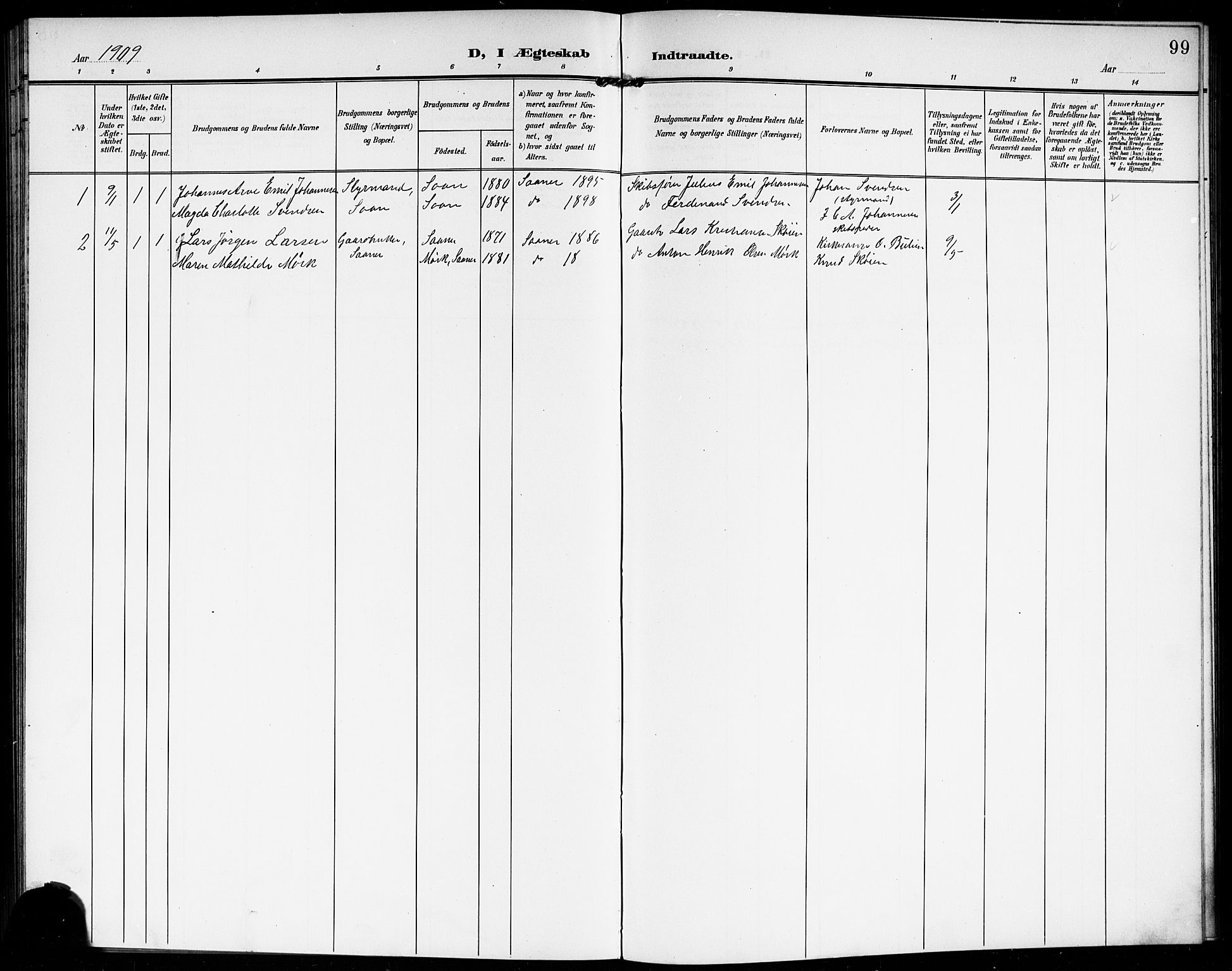 Vestby prestekontor Kirkebøker, AV/SAO-A-10893/G/Gb/L0002: Parish register (copy) no. II 2, 1903-1914, p. 99