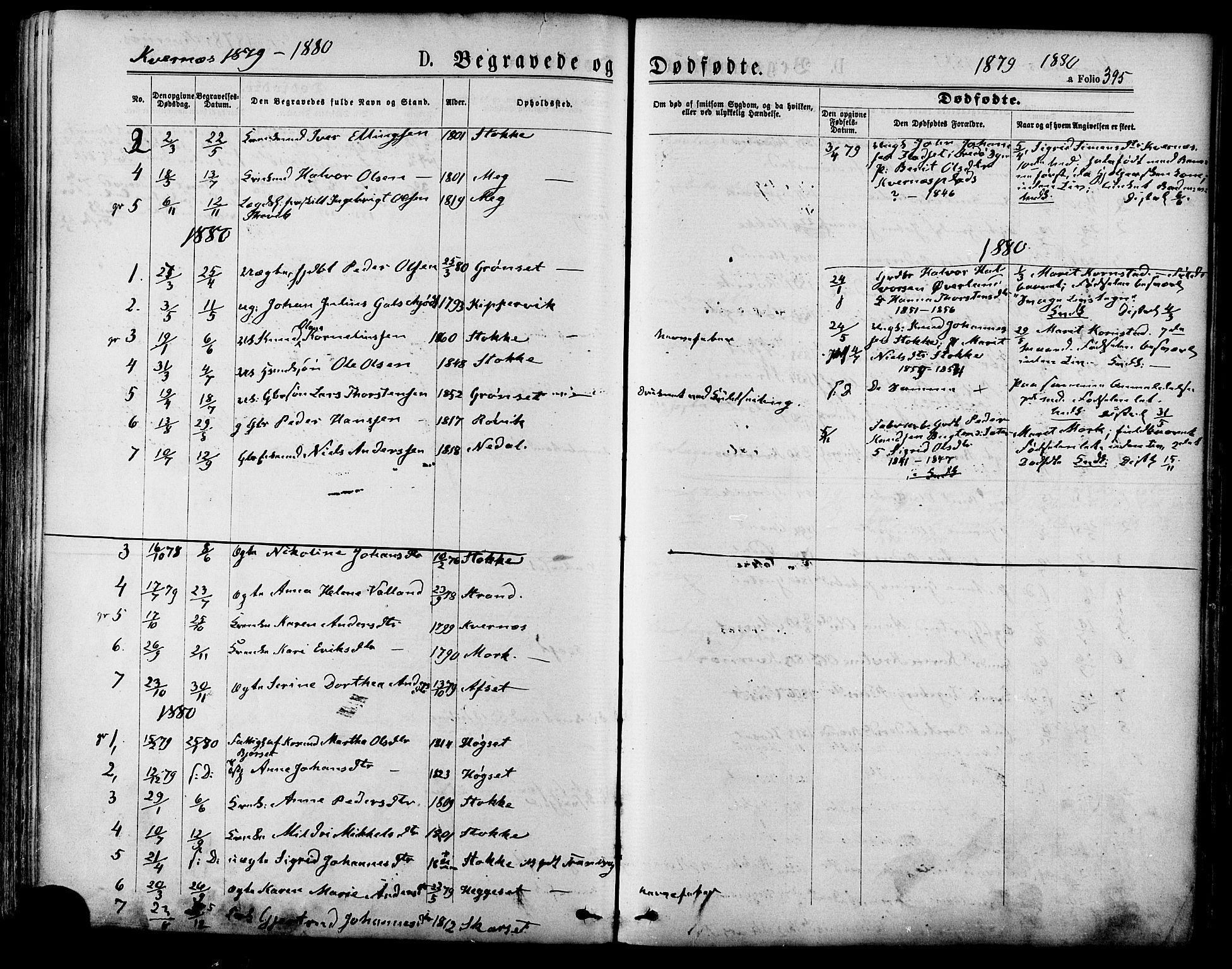 Ministerialprotokoller, klokkerbøker og fødselsregistre - Møre og Romsdal, SAT/A-1454/568/L0805: Parish register (official) no. 568A12 /1, 1869-1884, p. 395