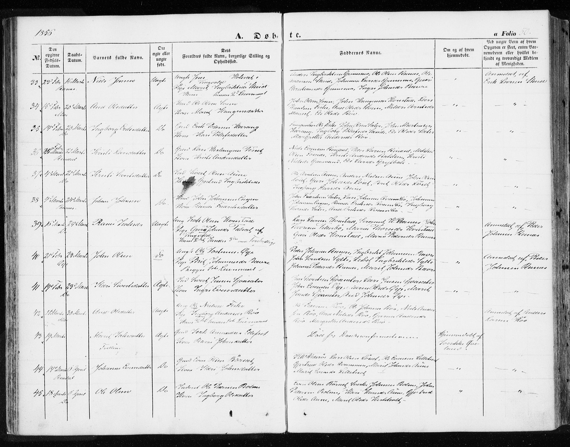 Ministerialprotokoller, klokkerbøker og fødselsregistre - Møre og Romsdal, AV/SAT-A-1454/595/L1044: Parish register (official) no. 595A06, 1852-1863, p. 50