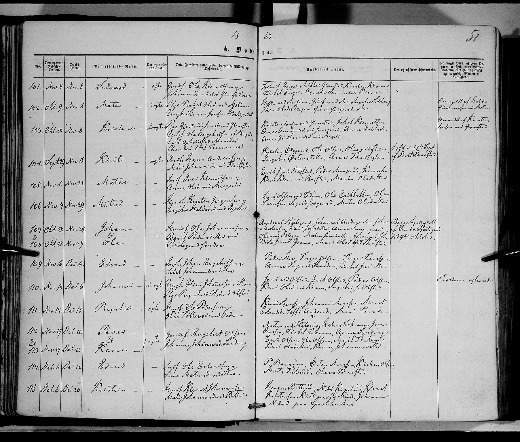 Øyer prestekontor, SAH/PREST-084/H/Ha/Haa/L0006: Parish register (official) no. 6, 1858-1874, p. 51