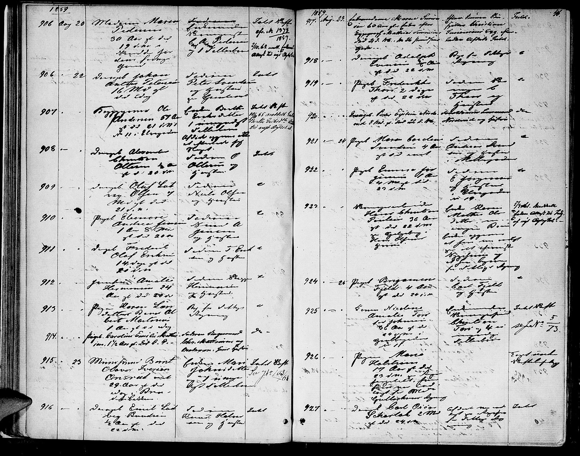 Oslo skifterett, AV/SAO-A-10383/G/Ga/Gaa/L0006: Dødsfallsprotokoll, 1858-1863, p. 45b-46a