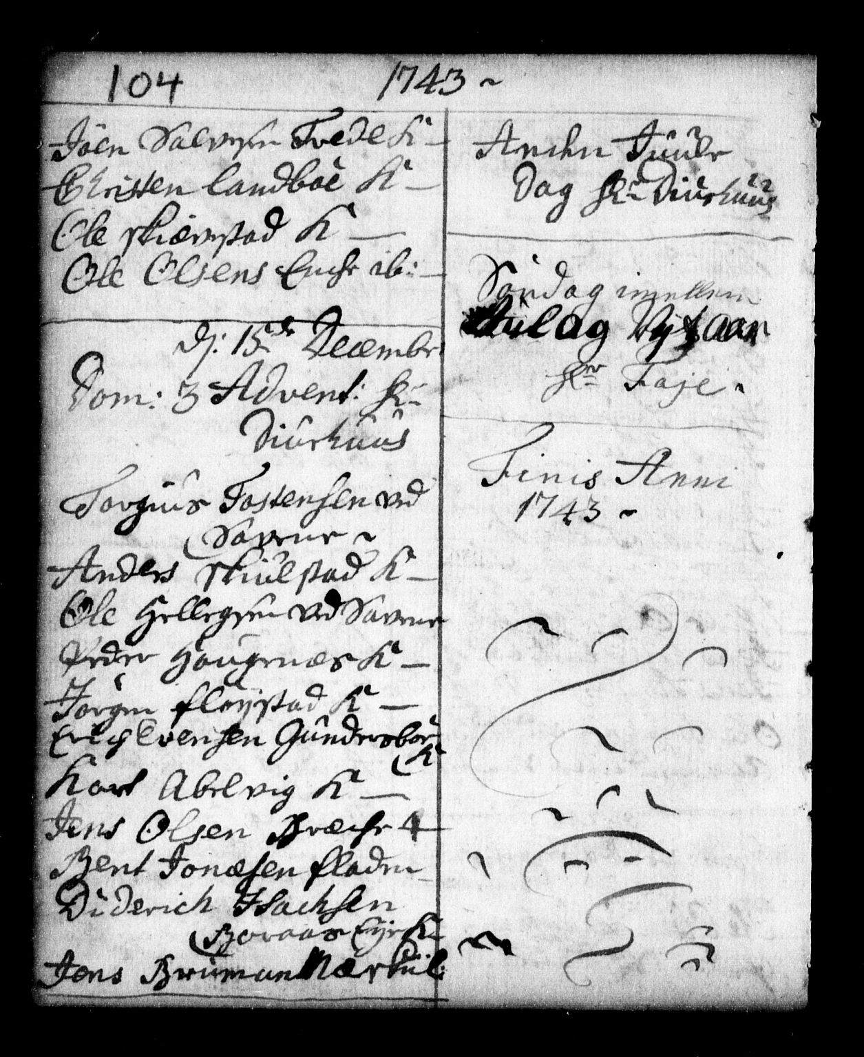 Holt sokneprestkontor, SAK/1111-0021/F/Fa/L0002: Parish register (official) no. A 2, 1739-1753, p. 104