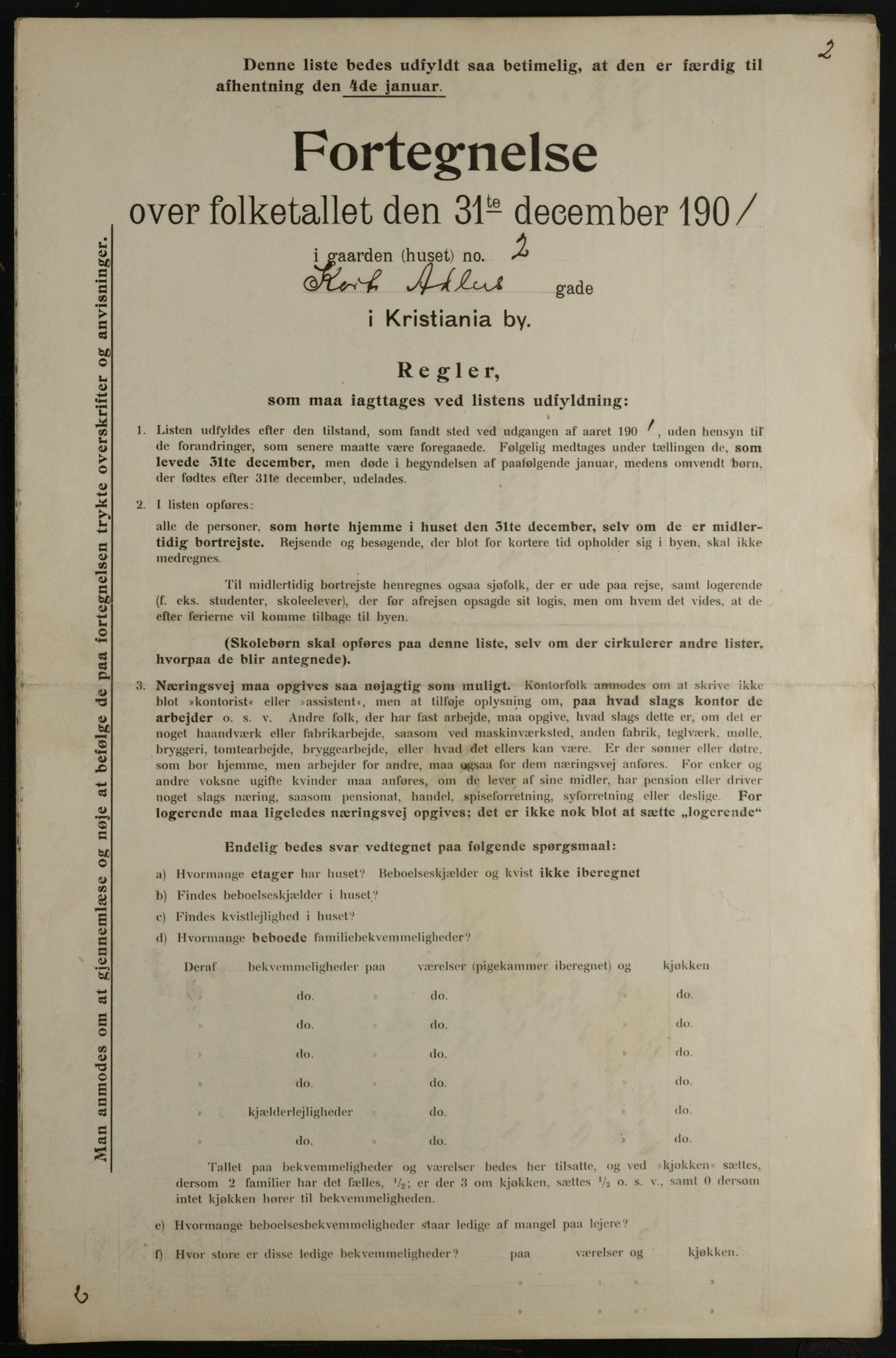 OBA, Municipal Census 1901 for Kristiania, 1901, p. 2204