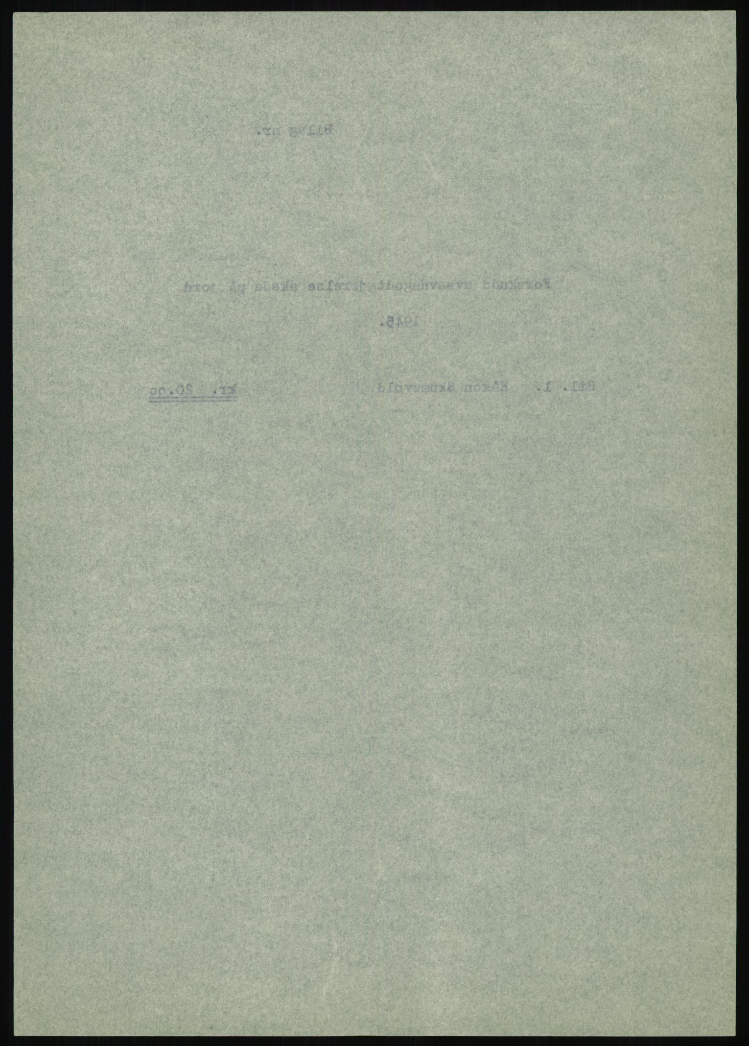 Forsvarsdepartementet, 10. kontor / Oppgjørskontoret, AV/RA-RAFA-1225/D/Db/L0180: Lista oppgjørskontor, 1942-1952, p. 105