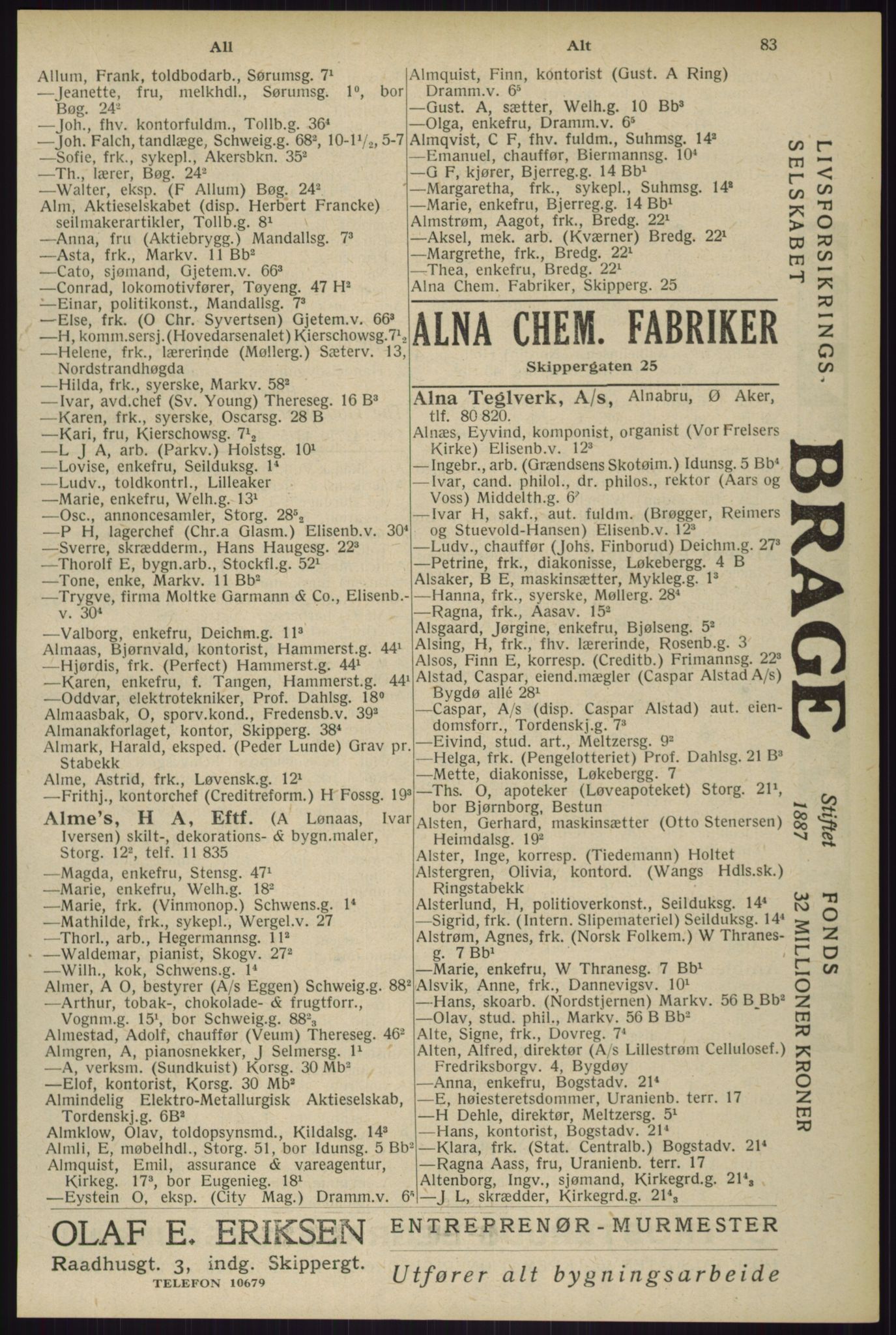 Kristiania/Oslo adressebok, PUBL/-, 1929, p. 83
