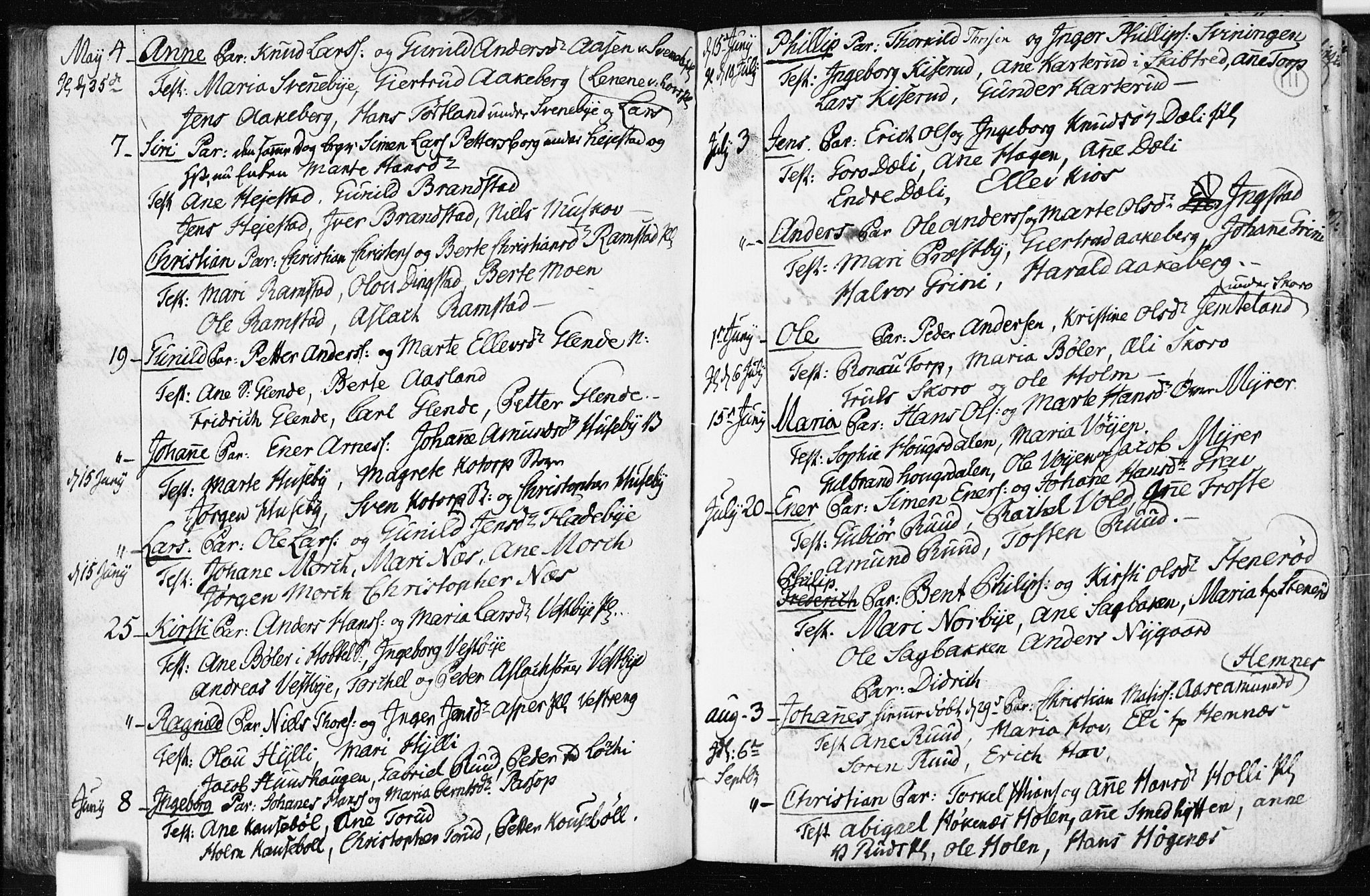 Spydeberg prestekontor Kirkebøker, AV/SAO-A-10924/F/Fa/L0003: Parish register (official) no. I 3, 1778-1814, p. 111