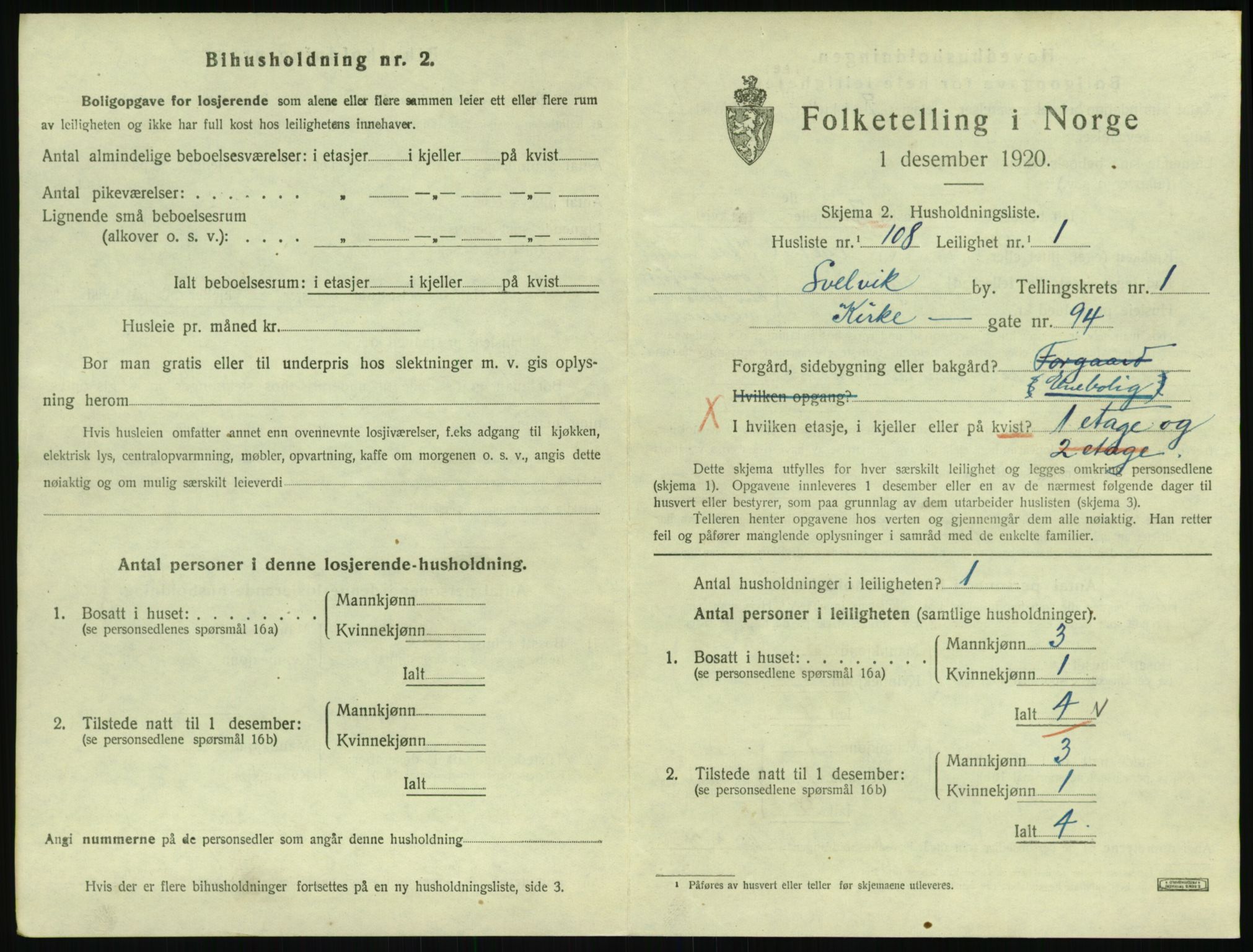 SAKO, 1920 census for Svelvik, 1920, p. 821