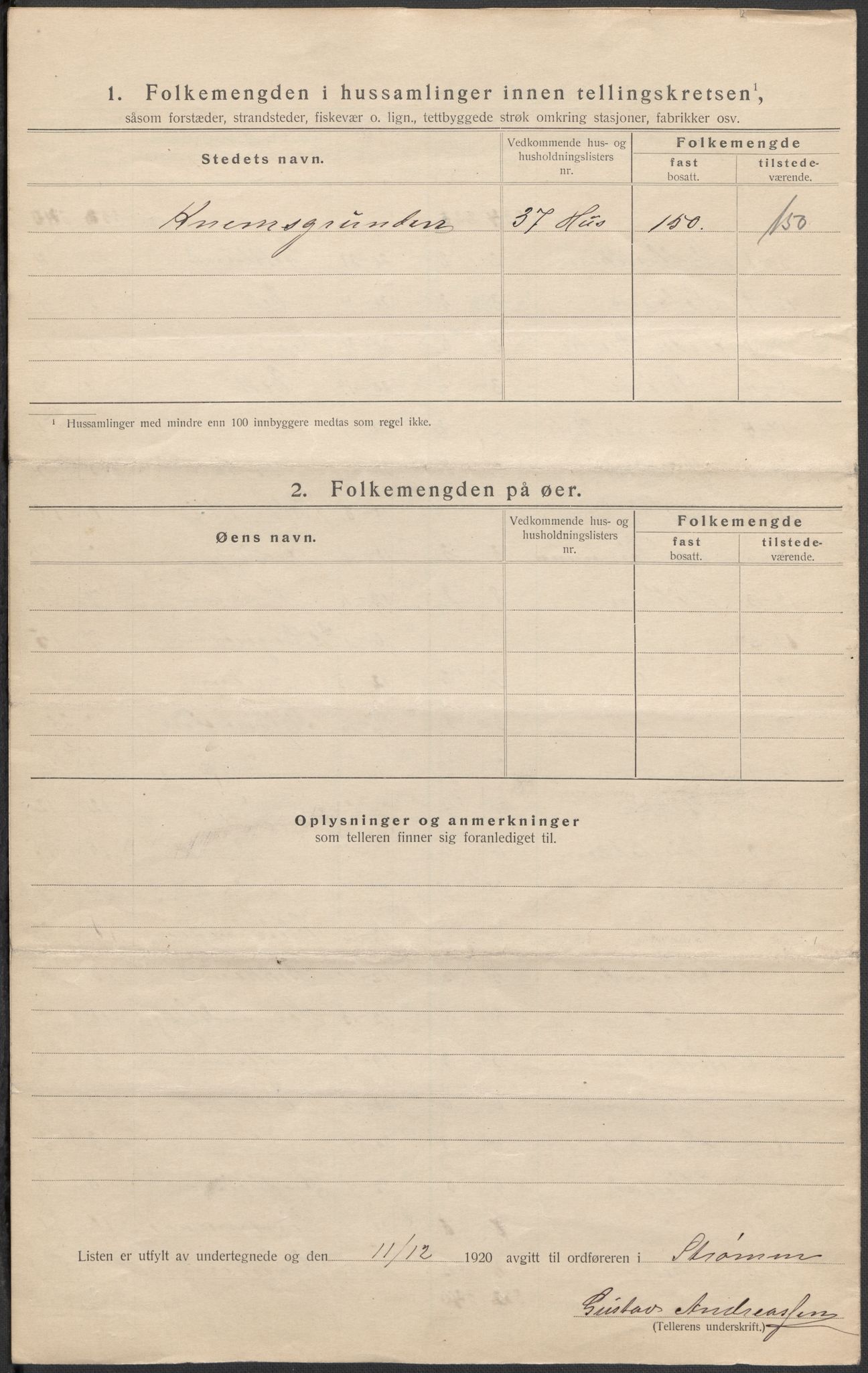 SAKO, 1920 census for Strømm, 1920, p. 14